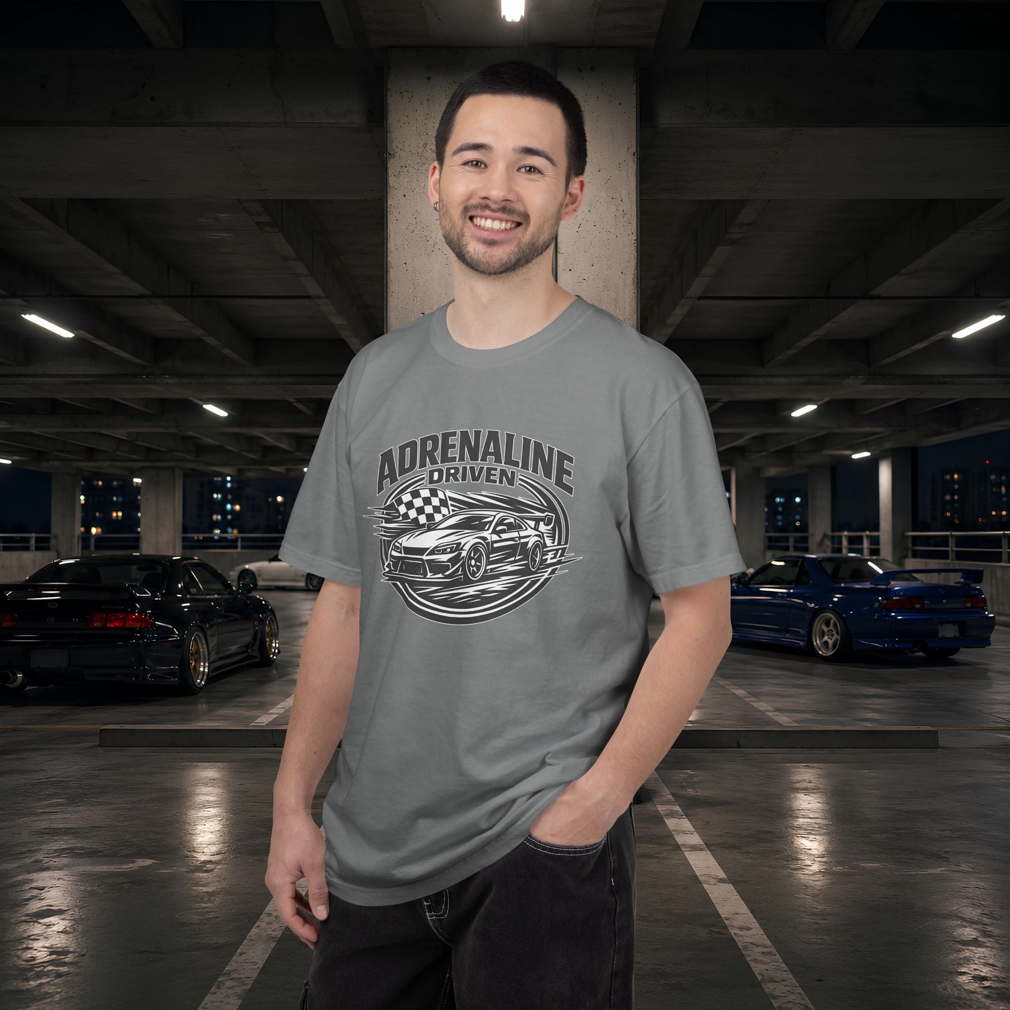 Adrenaline Driven Racing Tee — Street Race Car Graphic T-Shirt