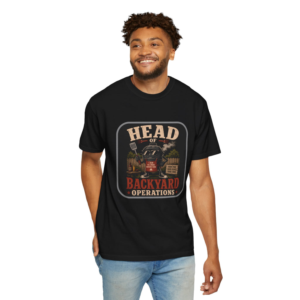 Head of Backyard Operations T-Shirt | BBQ Grill Vintage Graphic