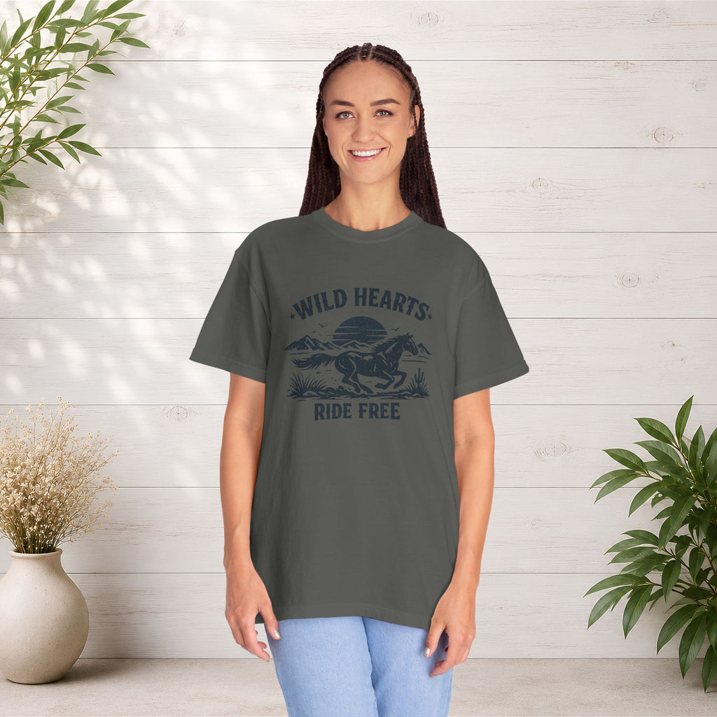 Wild Hearts Ride Free T-Shirt – Vintage Horseback Adventure Tee