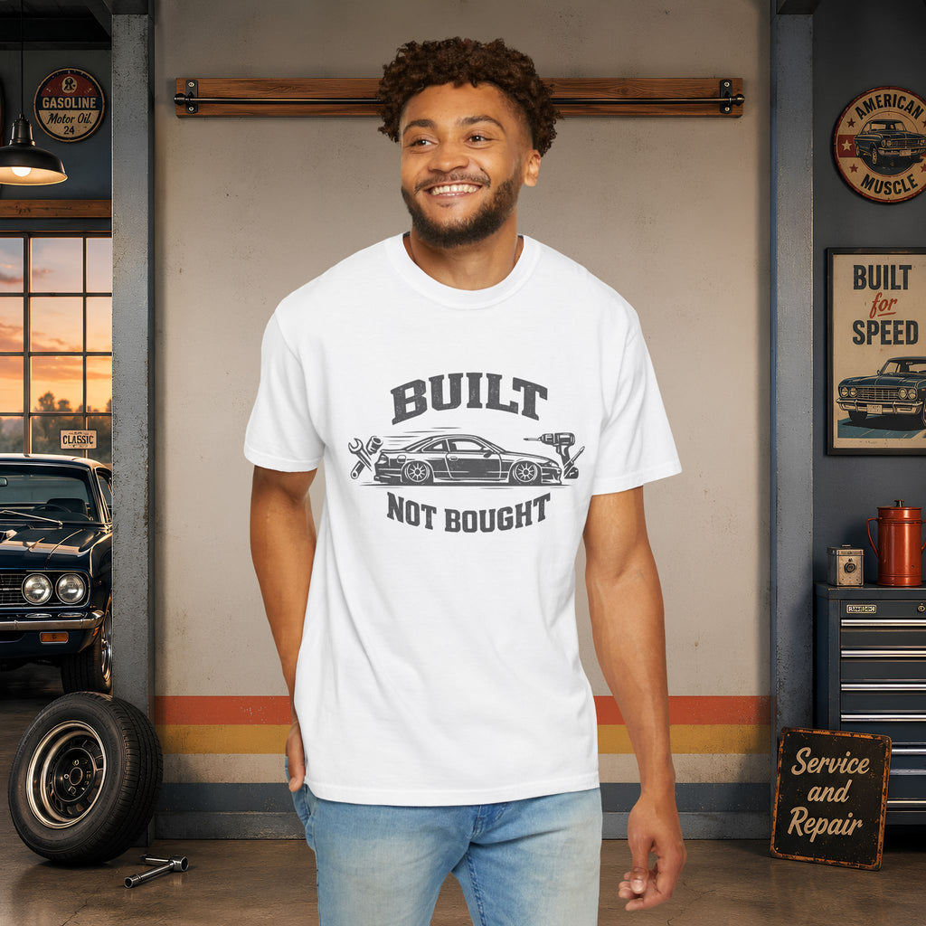 Built Not Bought Car T-Shirt — Automotive Mechanic Tuner Tee