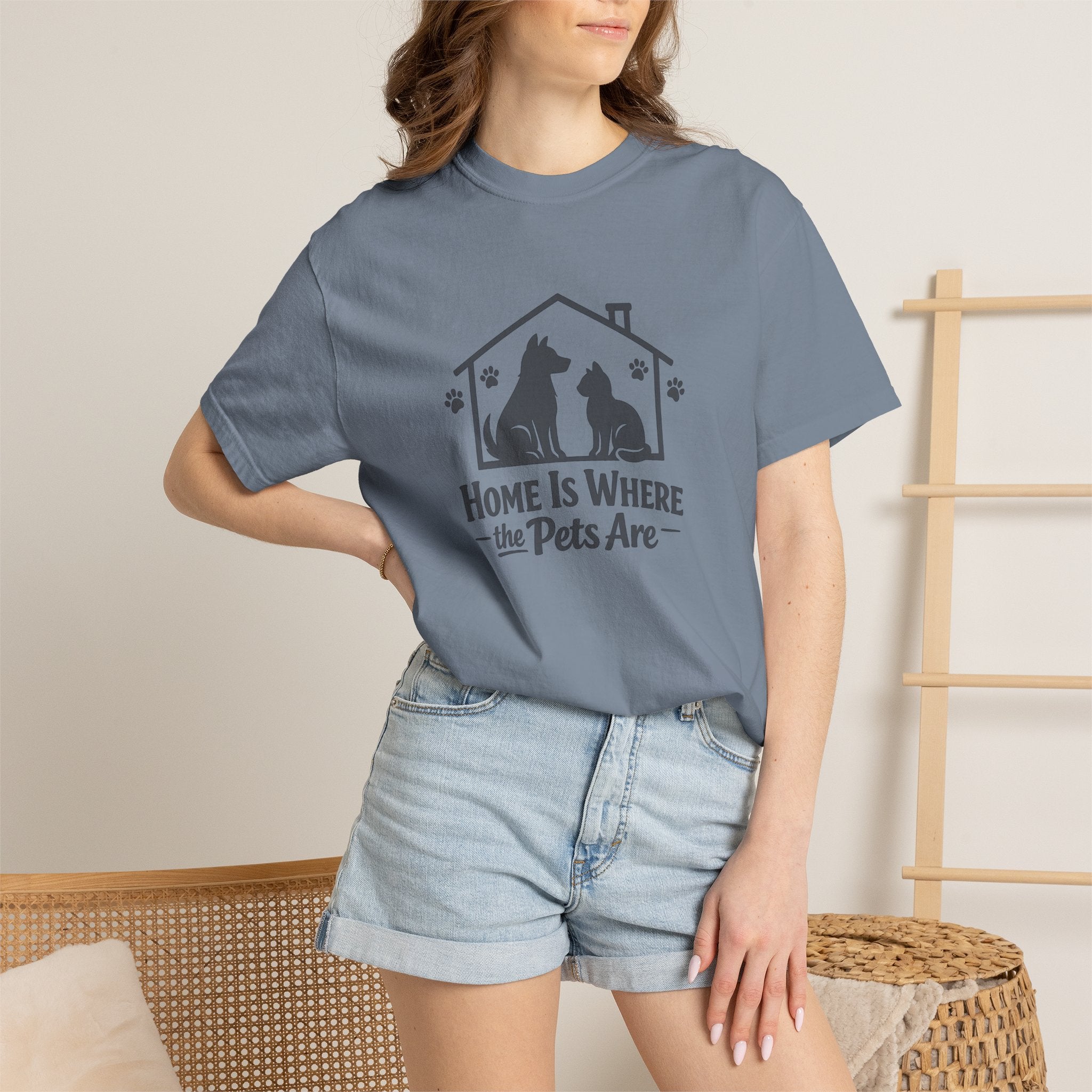 Pet Lover T-Shirt — "Home Is Where the Pets Are" Graphic Tee