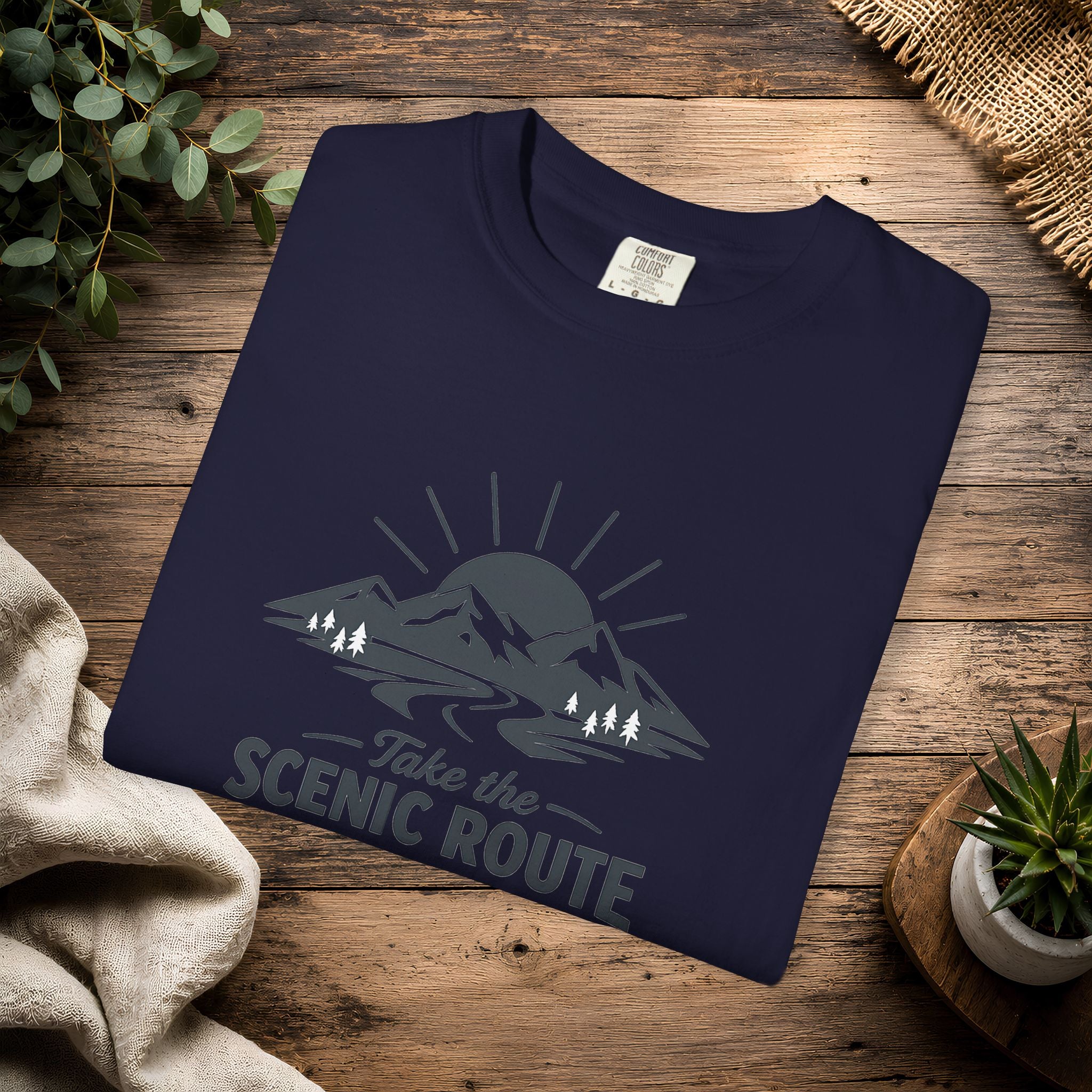 Scenic Route T‑Shirt — Take the Scenic Route Mountain Adventure Tee