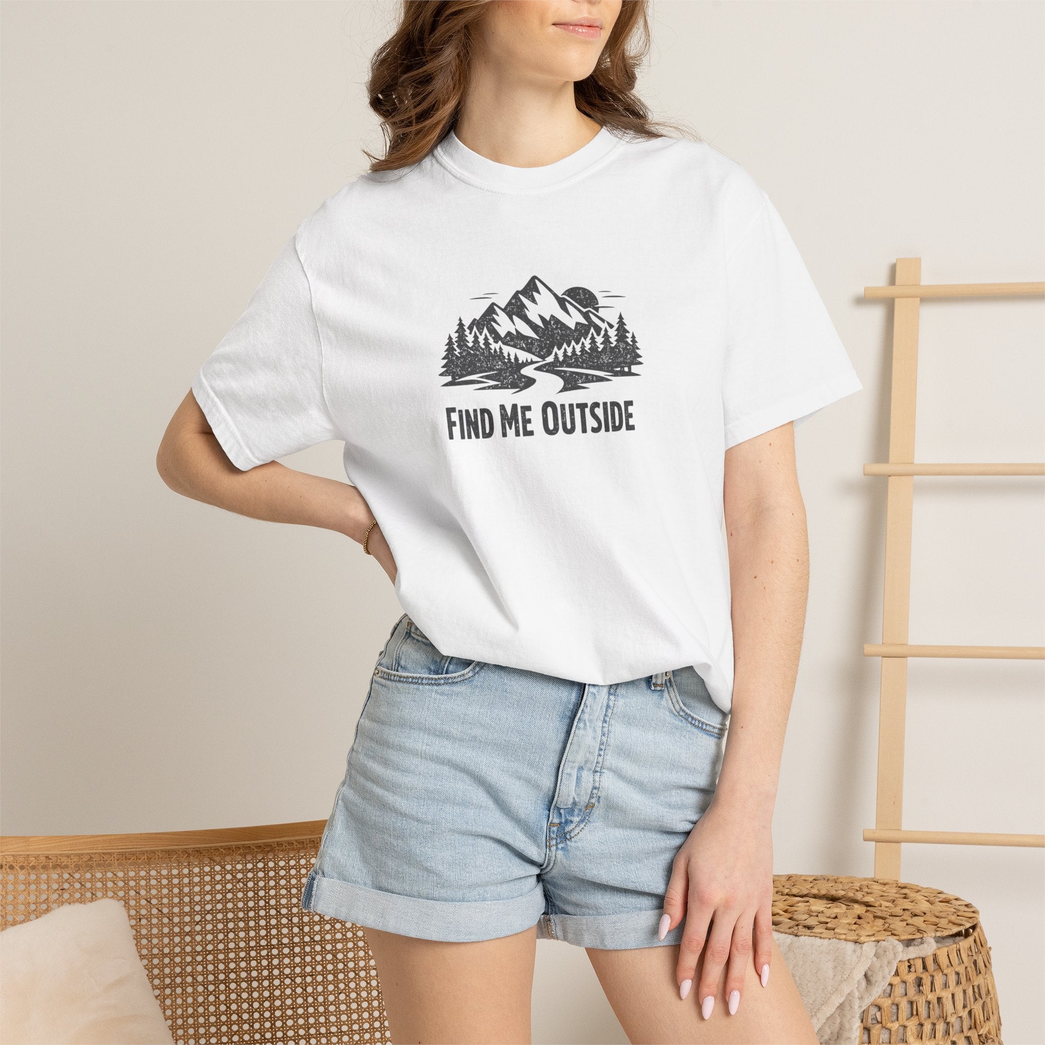 Find Me Outside Mountain T-Shirt — Outdoor Adventure Graphic Tee