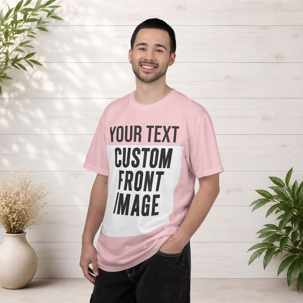 Custom Front Print T-Shirt — Personalized Text & Image Tee