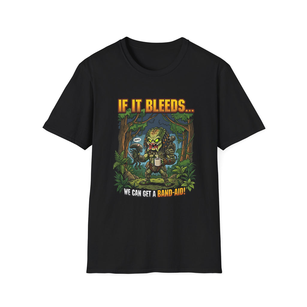 Predator "If It Bleeds" Forest Design T-Shirt | Horror Movie Character