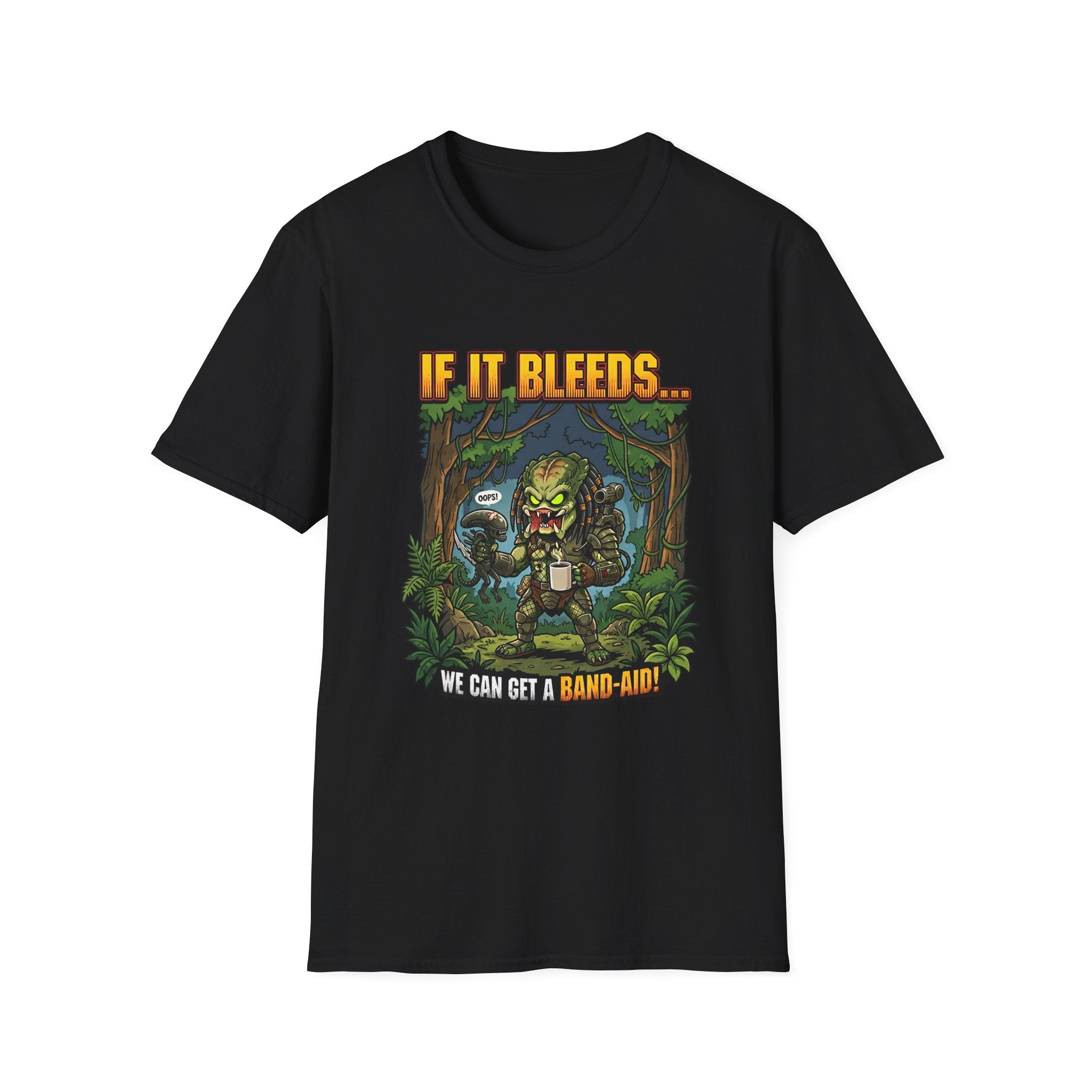 Predator "If It Bleeds" Forest Design T-Shirt | Horror Movie Character