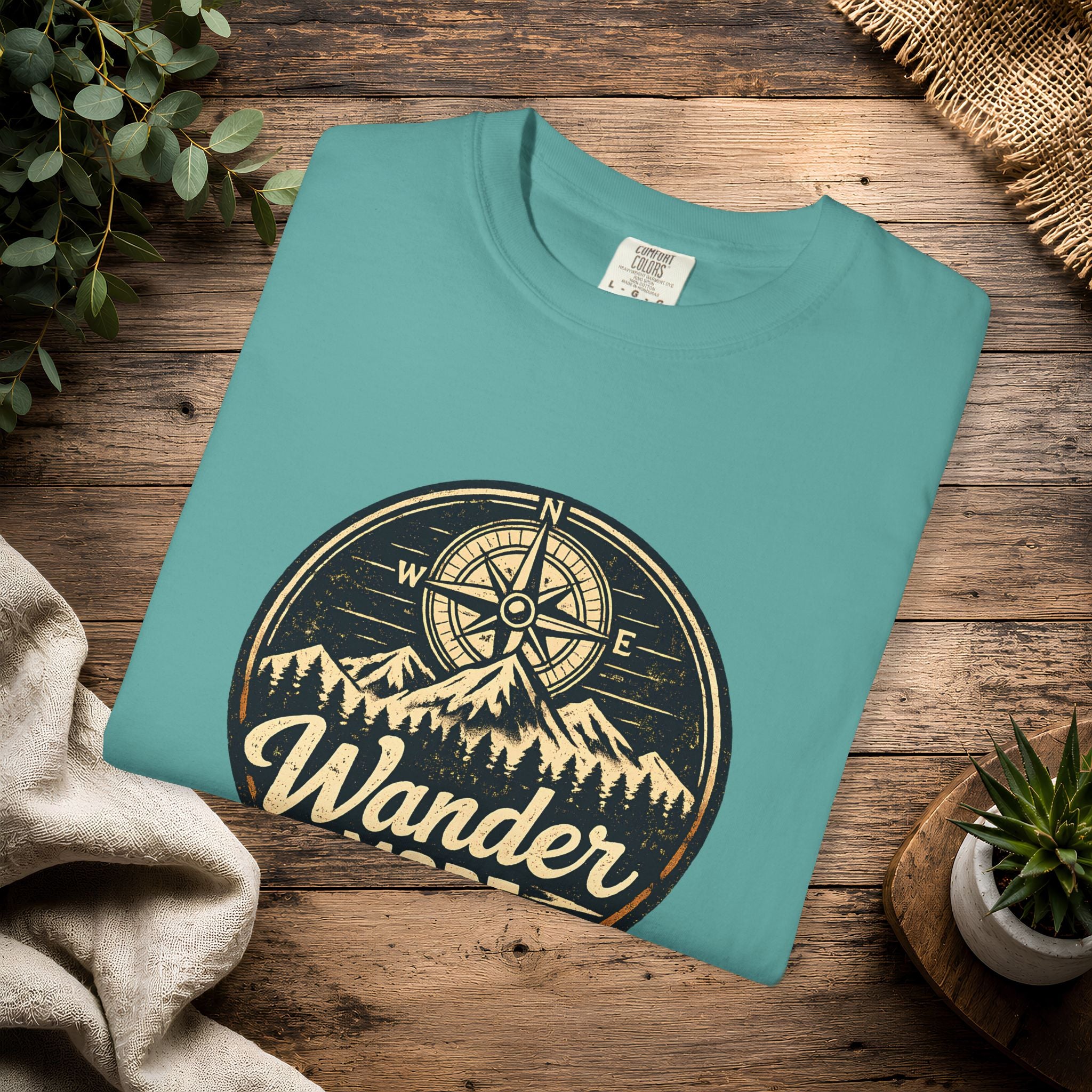 Wander More T-Shirt — Adventure Compass Graphic Tee