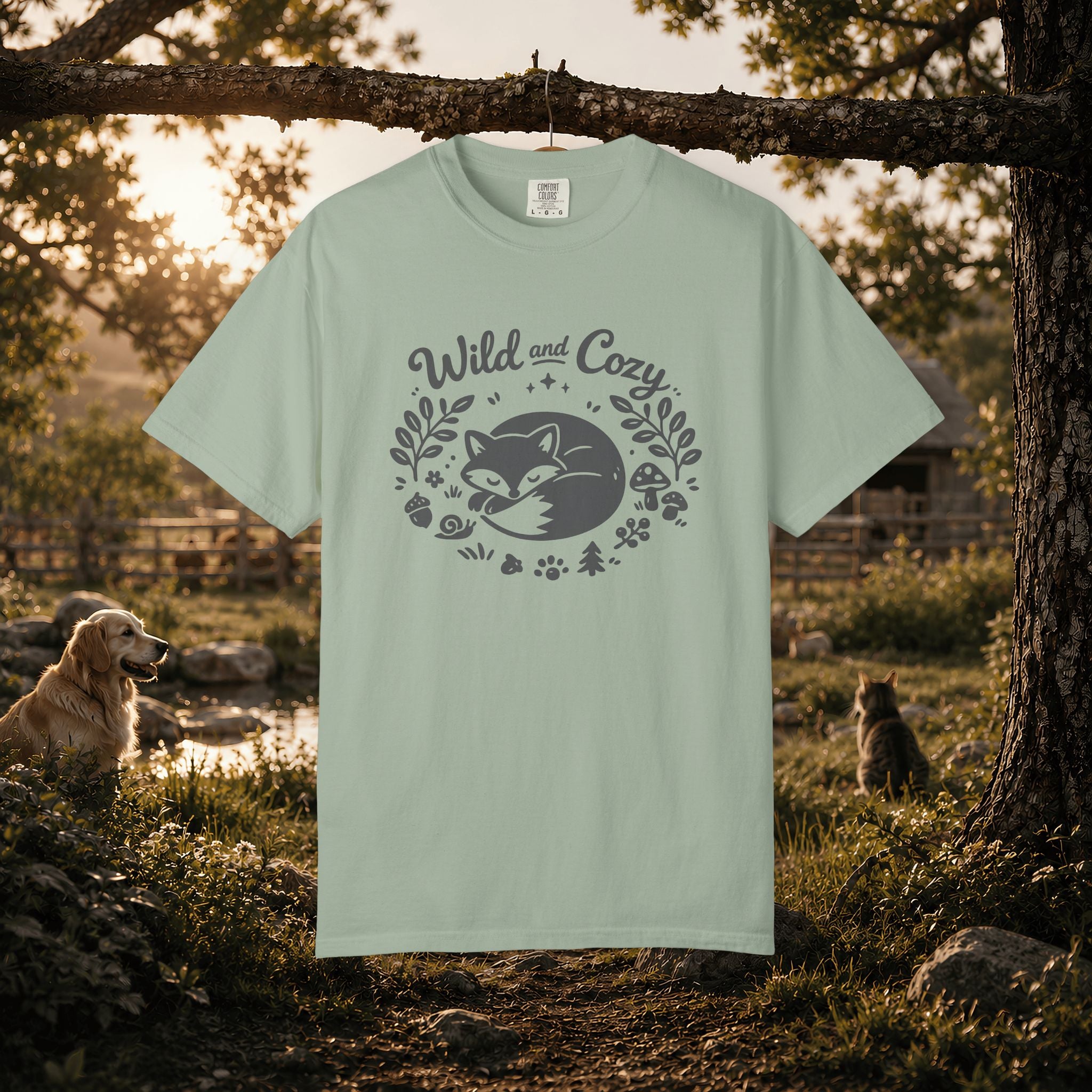 "Wild and Cozy" Fox Graphic T-Shirt
