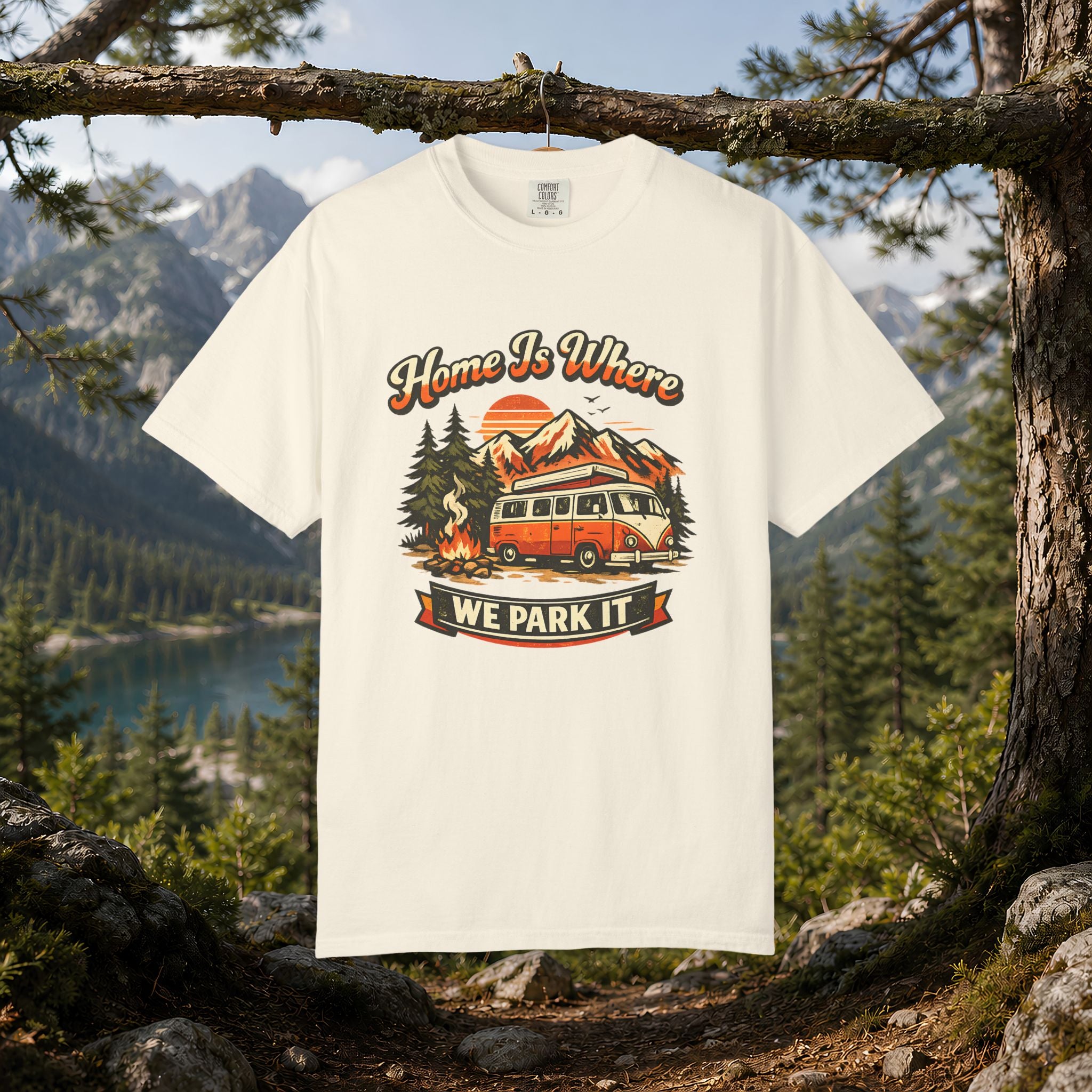 "Home Is Where We Park It" Camper Van Graphic Tee