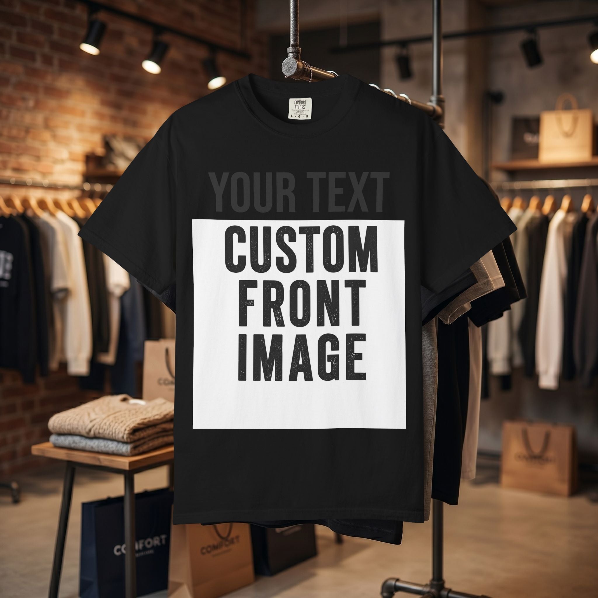 Custom Front Print T-Shirt — Personalized Text & Image Tee