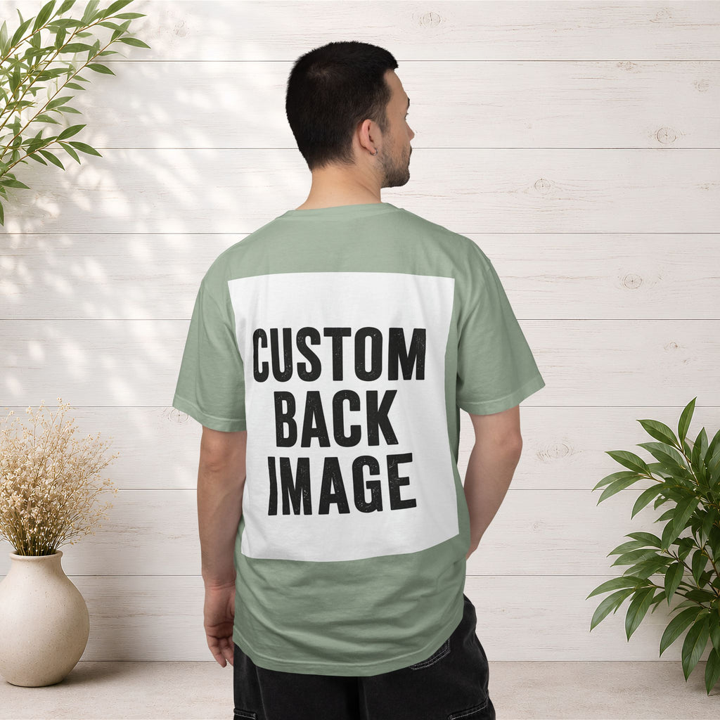 Custom Image Back T-Shirt - Add Your Own Image