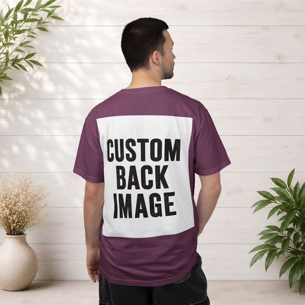 Custom Image Back T-Shirt - Add Your Own Image