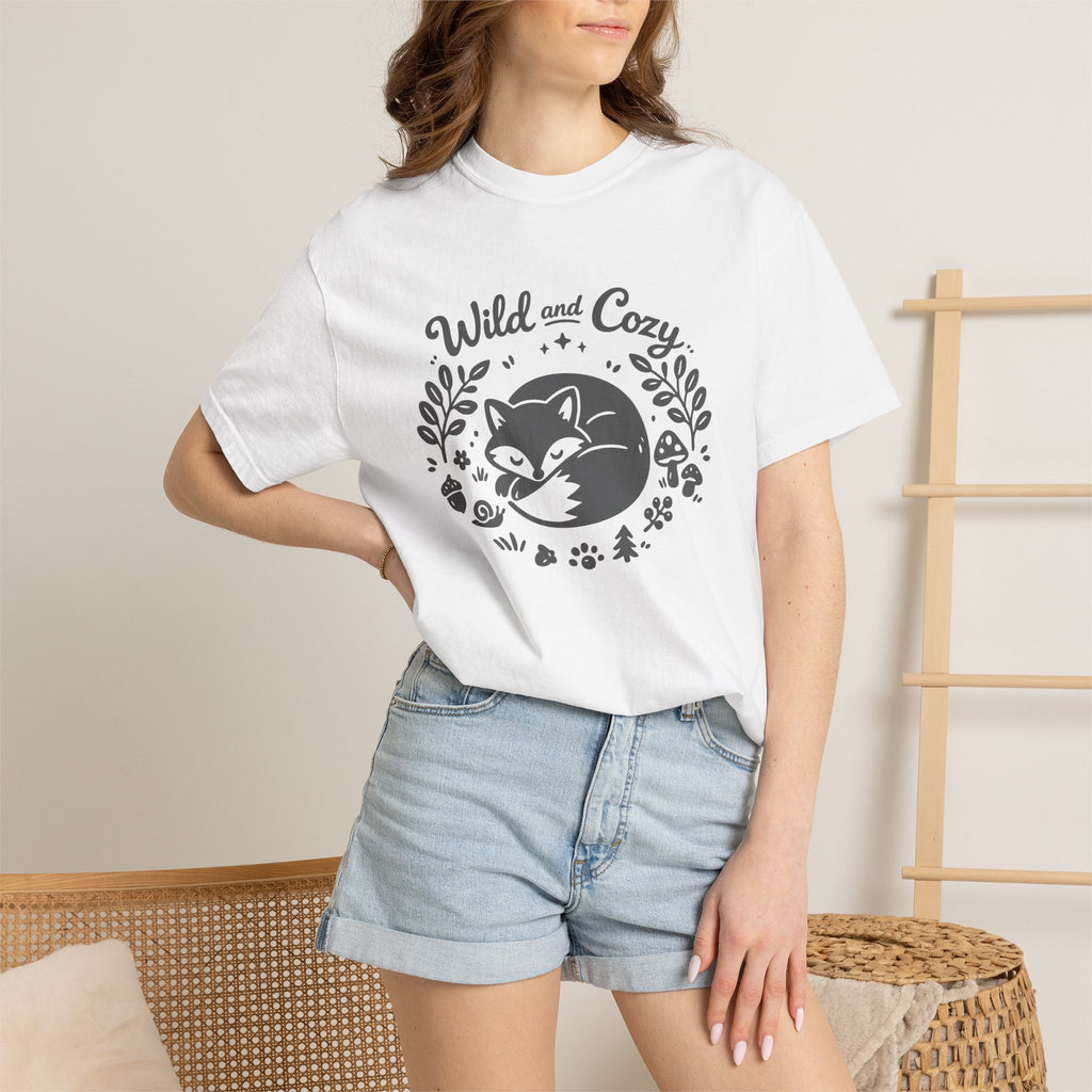 "Wild and Cozy" Fox Graphic T-Shirt