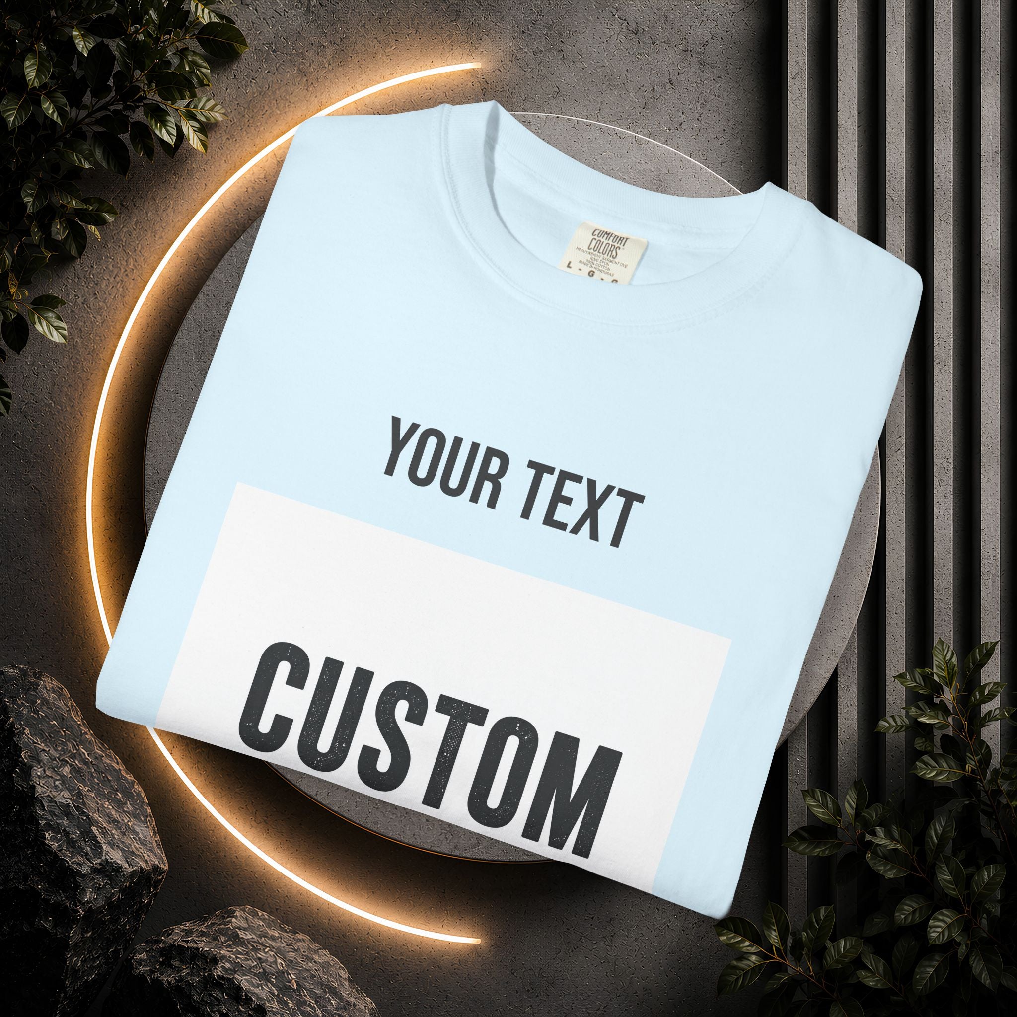 Custom Front Portrait Print T-Shirt — Personalized Text & Image Tee