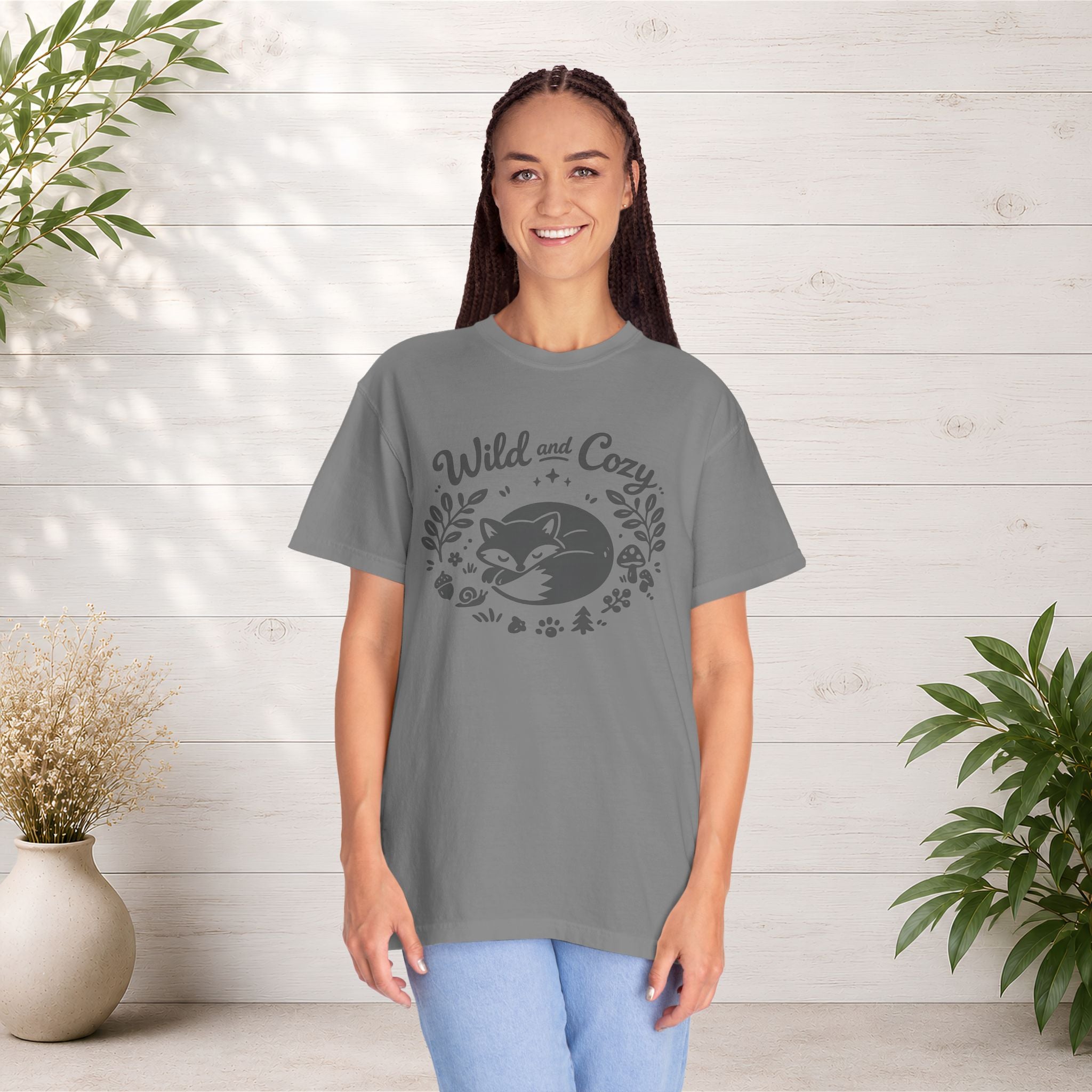 "Wild and Cozy" Fox Graphic T-Shirt