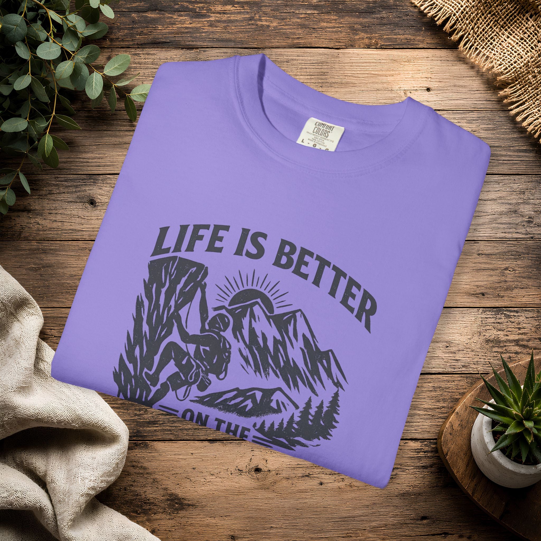 Life Is Better on the Rocks Mountain T-Shirt - Climbing Tee