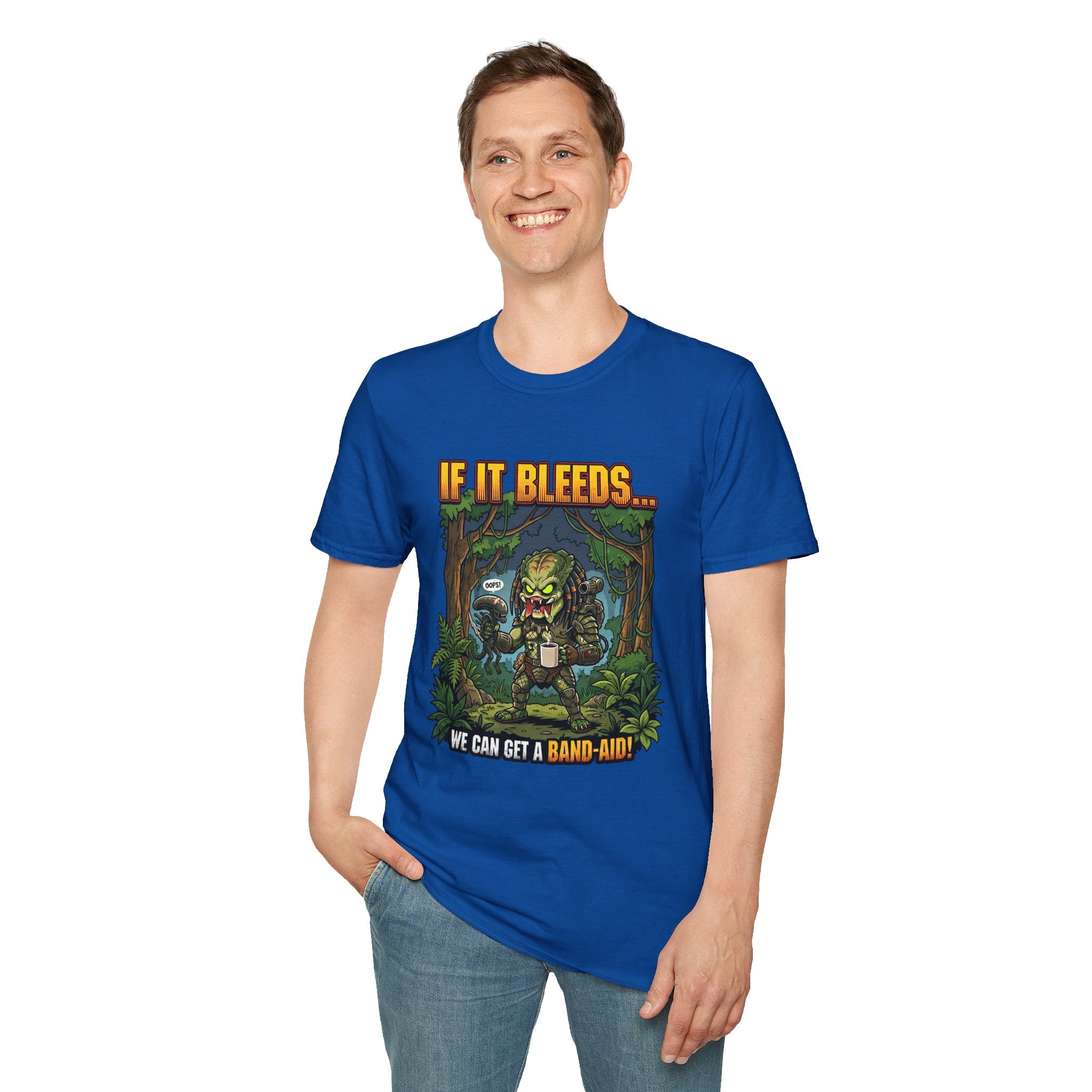 Predator "If It Bleeds" Forest Design T-Shirt | Horror Movie Character
