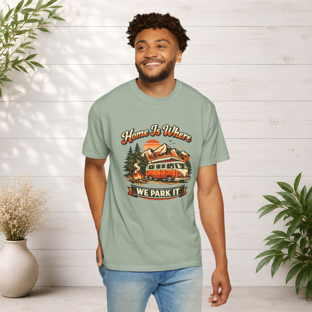 "Home Is Where We Park It" Camper Van Graphic Tee