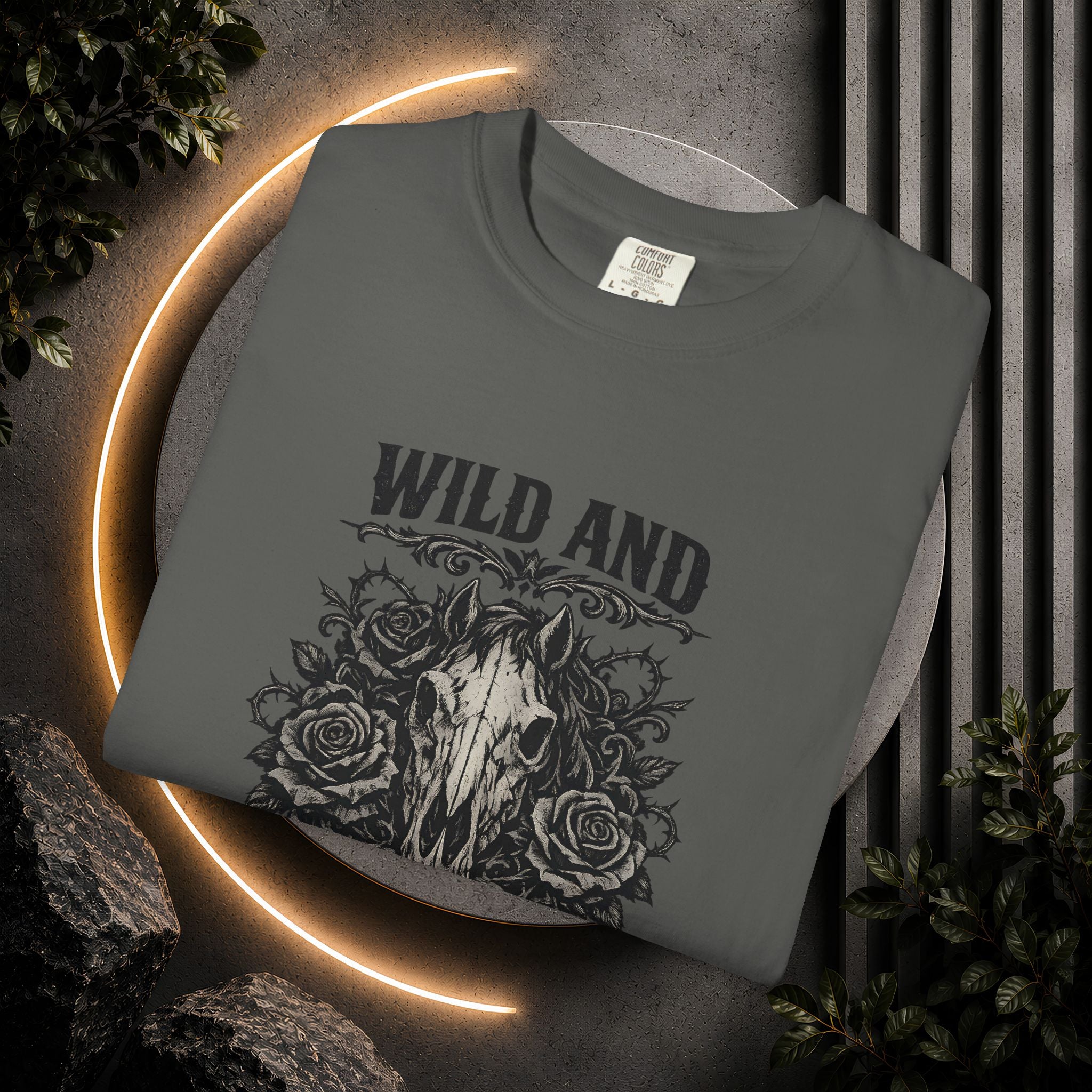Wild and Unforgiven Skull Tee – Horse Rider Graphic T-Shirt