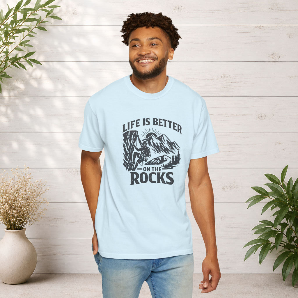 Life Is Better on the Rocks Mountain T-Shirt - Climbing Tee