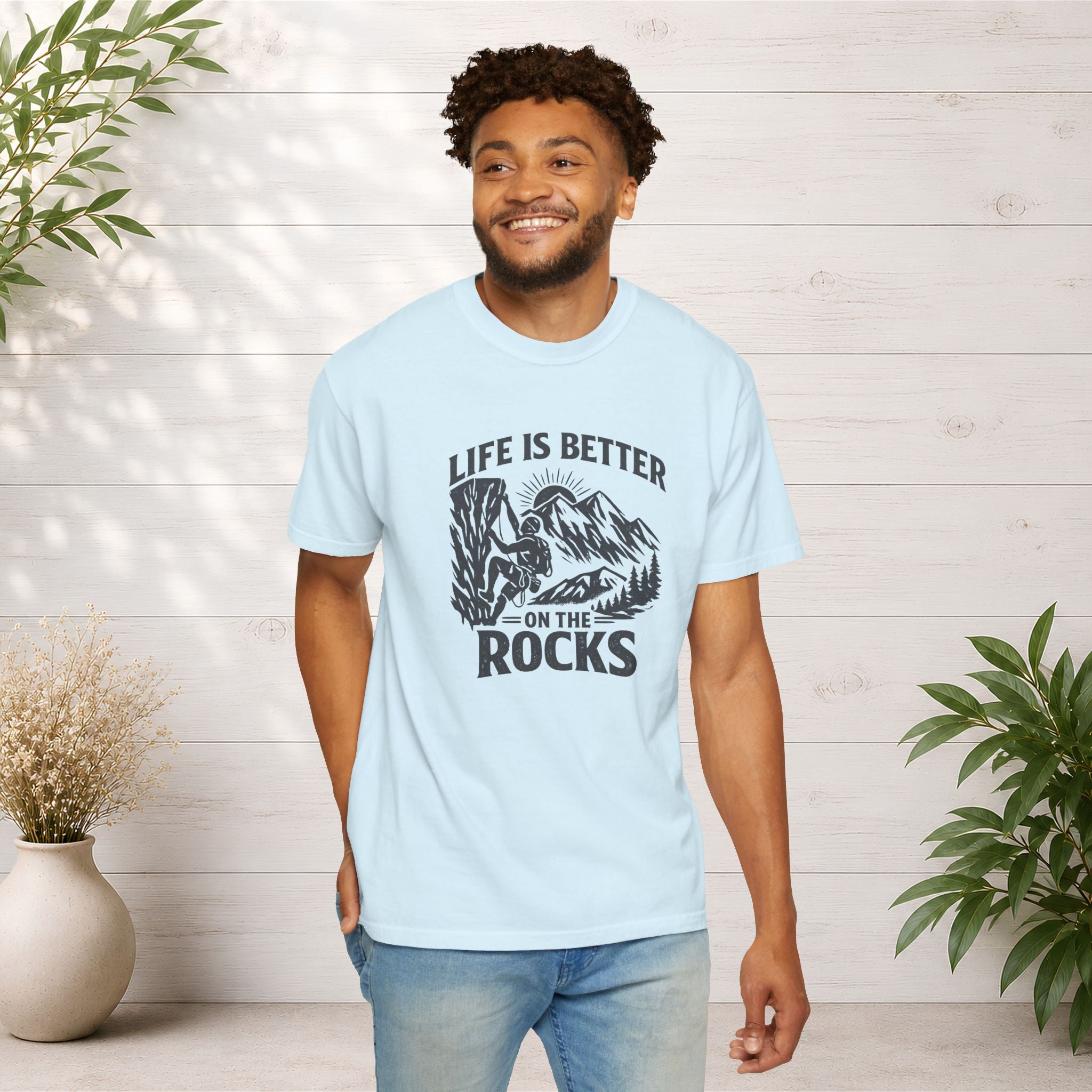 Life Is Better on the Rocks Mountain T-Shirt - Climbing Tee