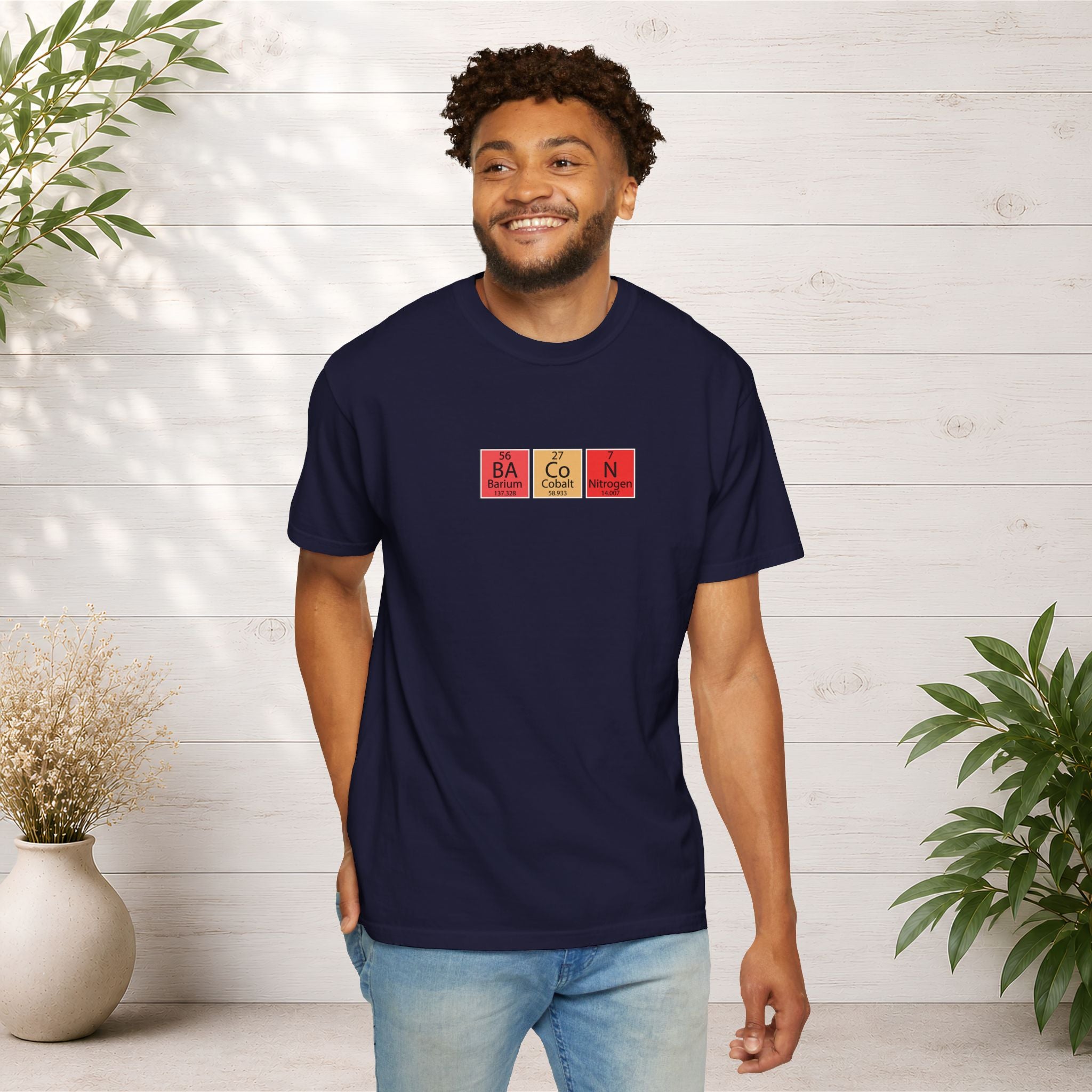 Bacon Chemistry T-Shirt — Periodic Table Style Food Graphic Tee