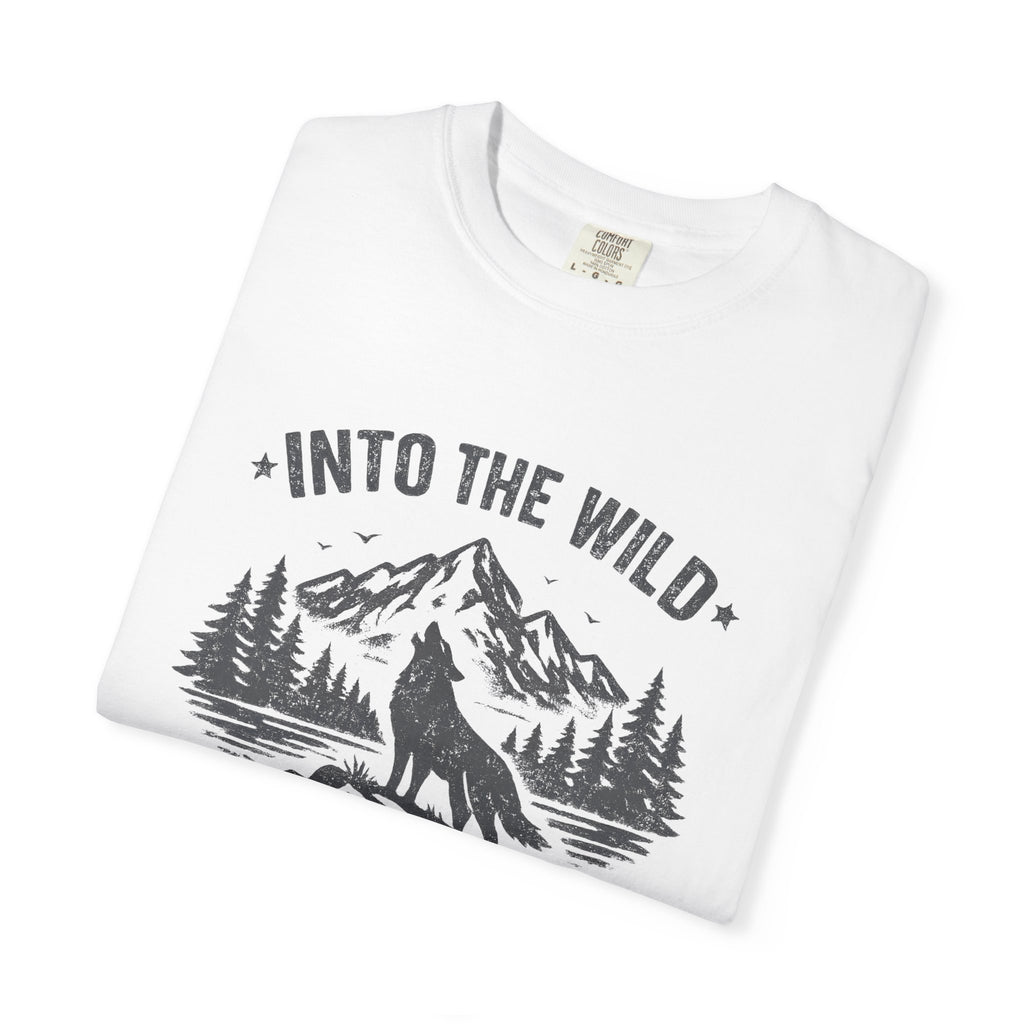 Into the Wild Wolf T-Shirt — Mountain Camping Adventure Tee
