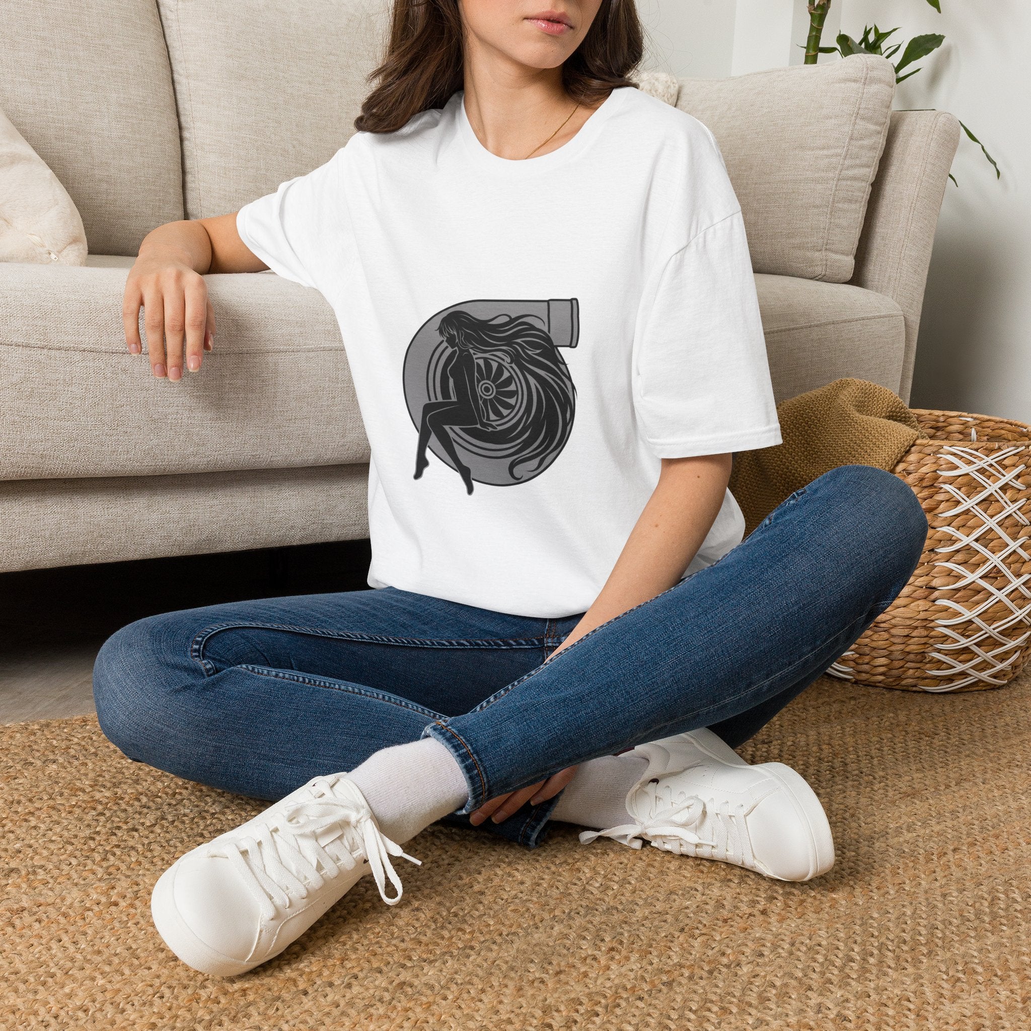 Turbo Heart Girl graphic T-Shirt | Racing Turbo design