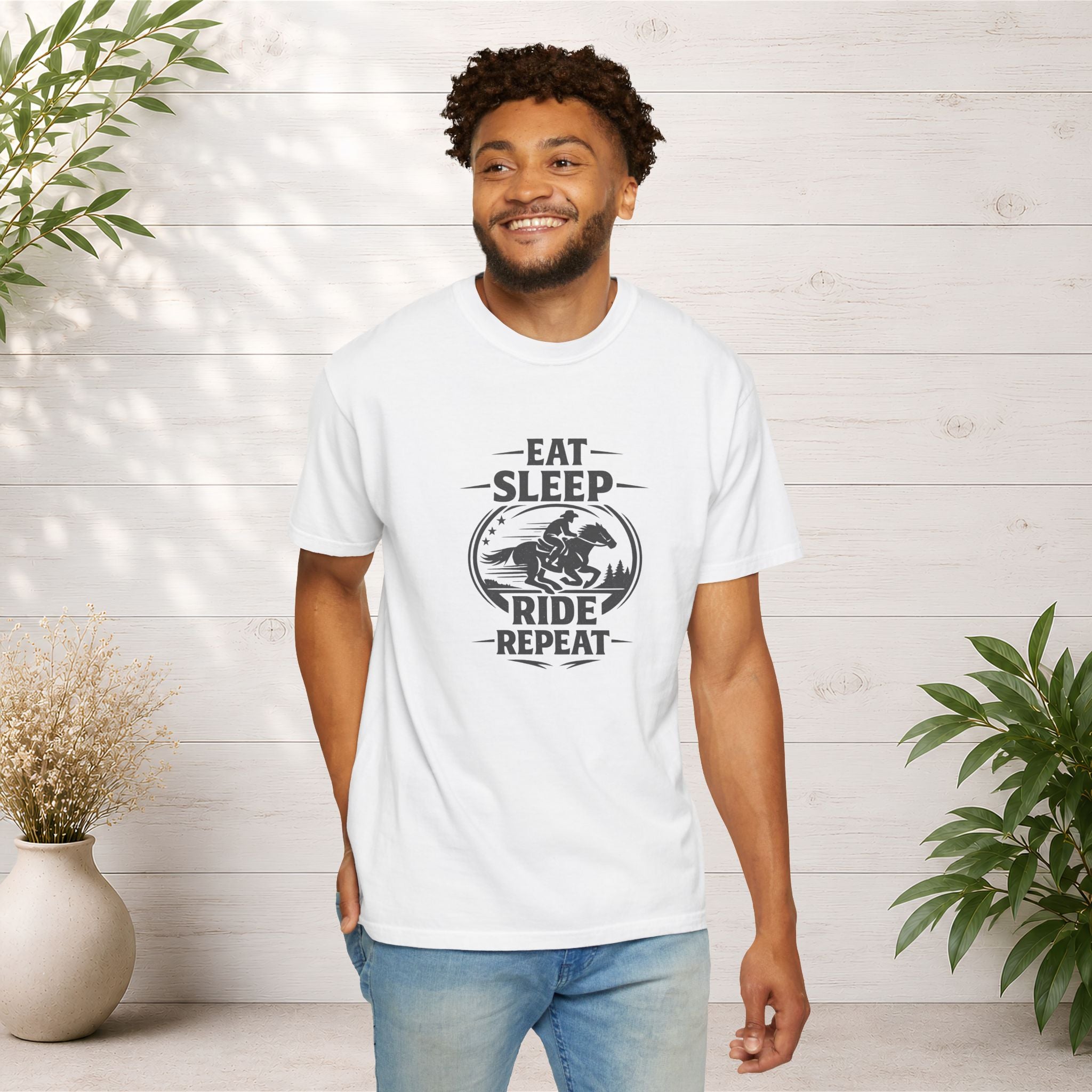 Eat Sleep Ride Repeat T-Shirt — Horse Rider Graphic Tee