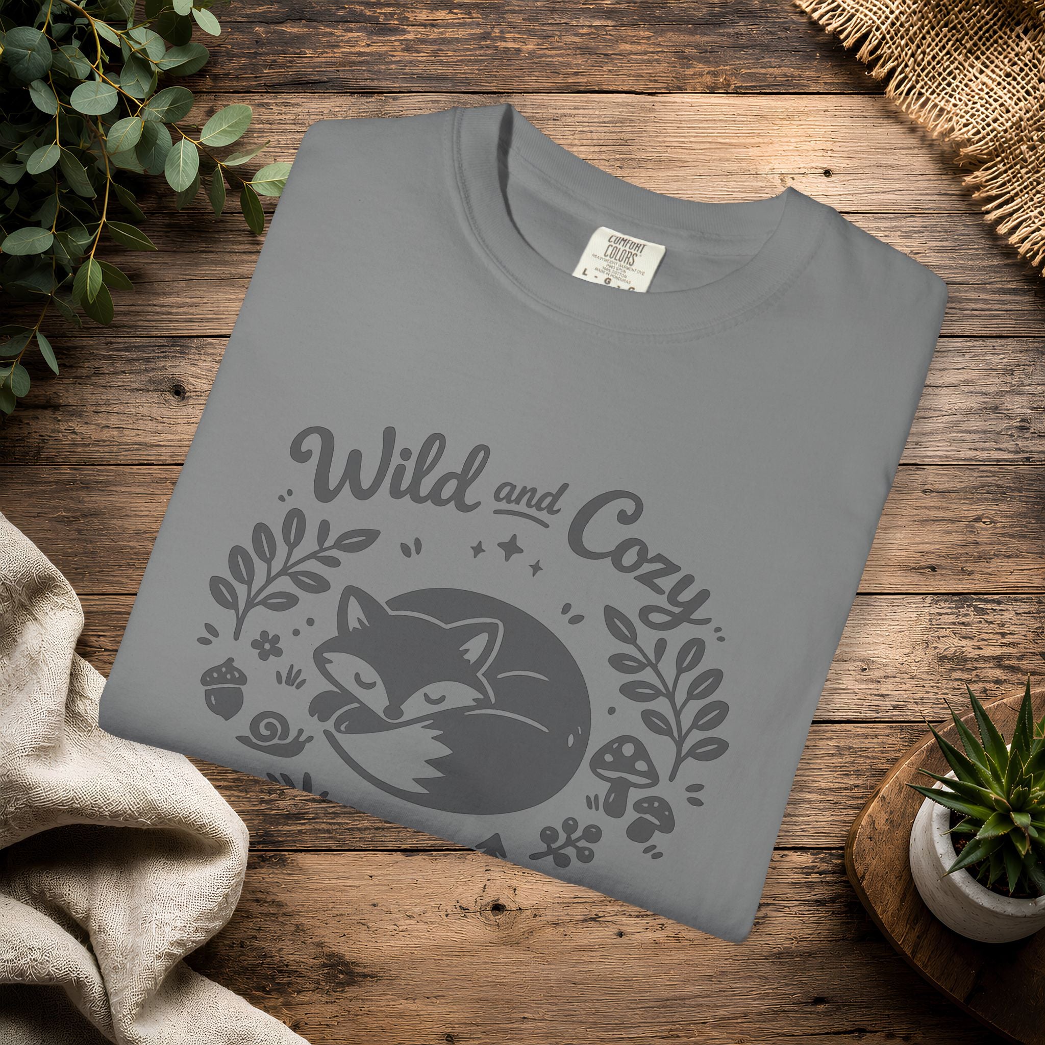 "Wild and Cozy" Fox Graphic T-Shirt