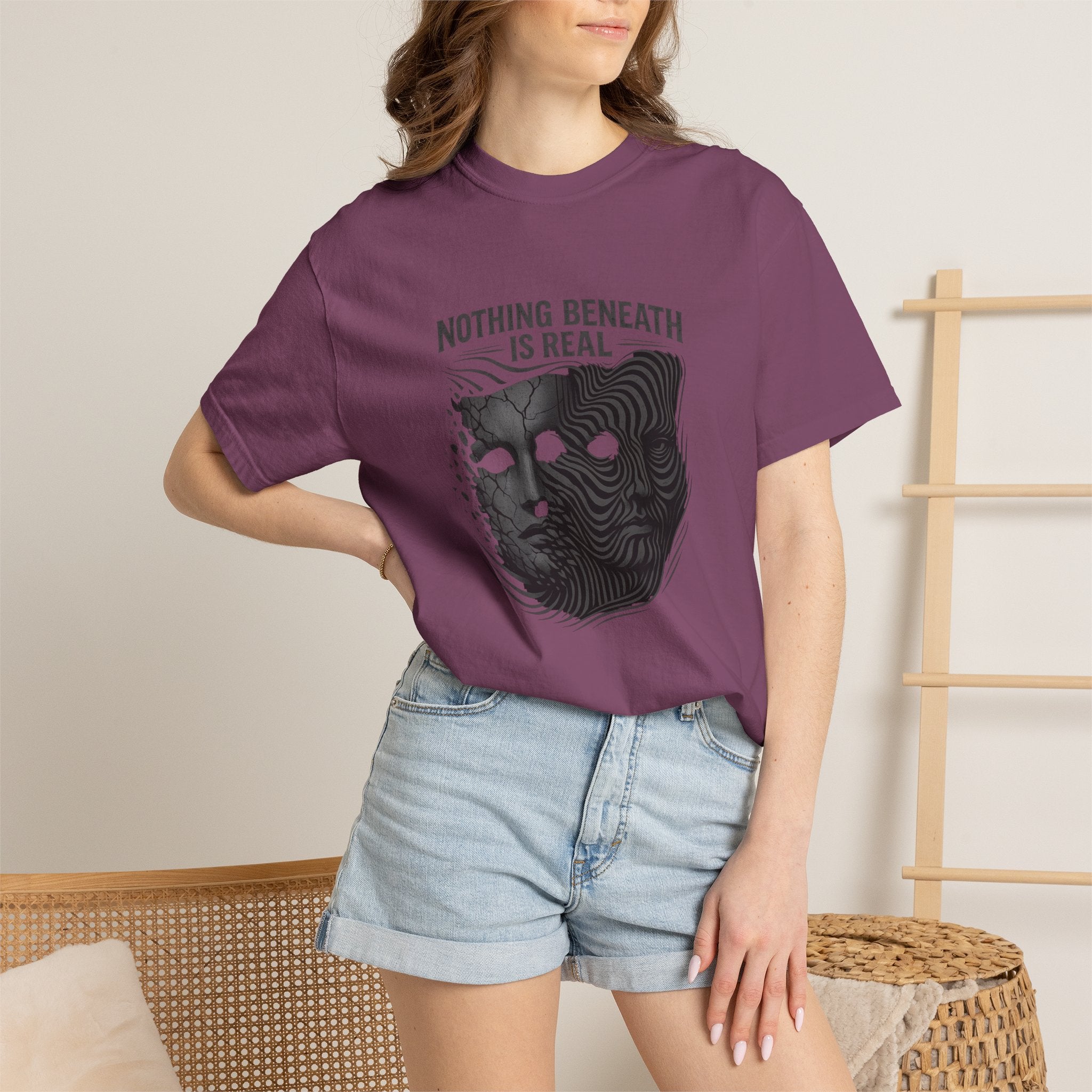“Nothing Beneath Is Real” Surreal Graphic T-Shirt