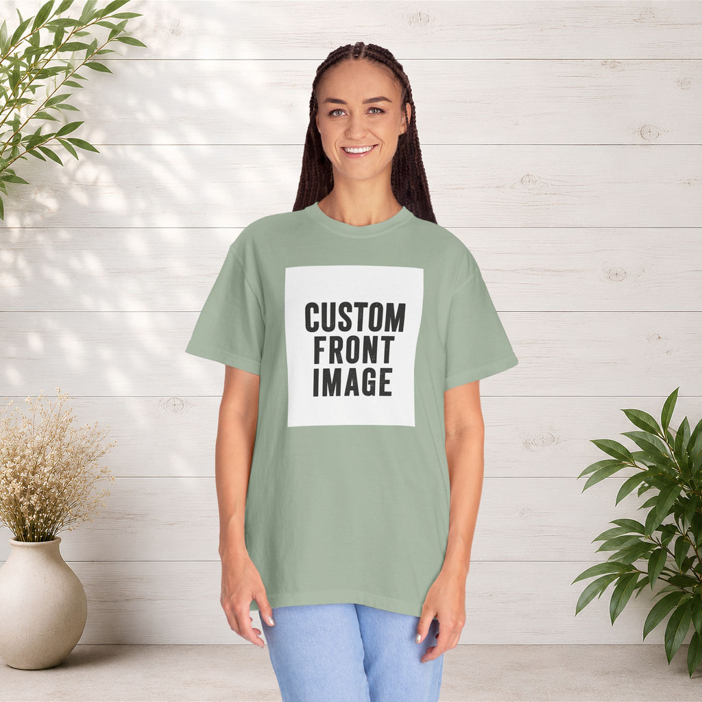 Custom Portrait Small Image Front T-Shirt - Add Your Own Image