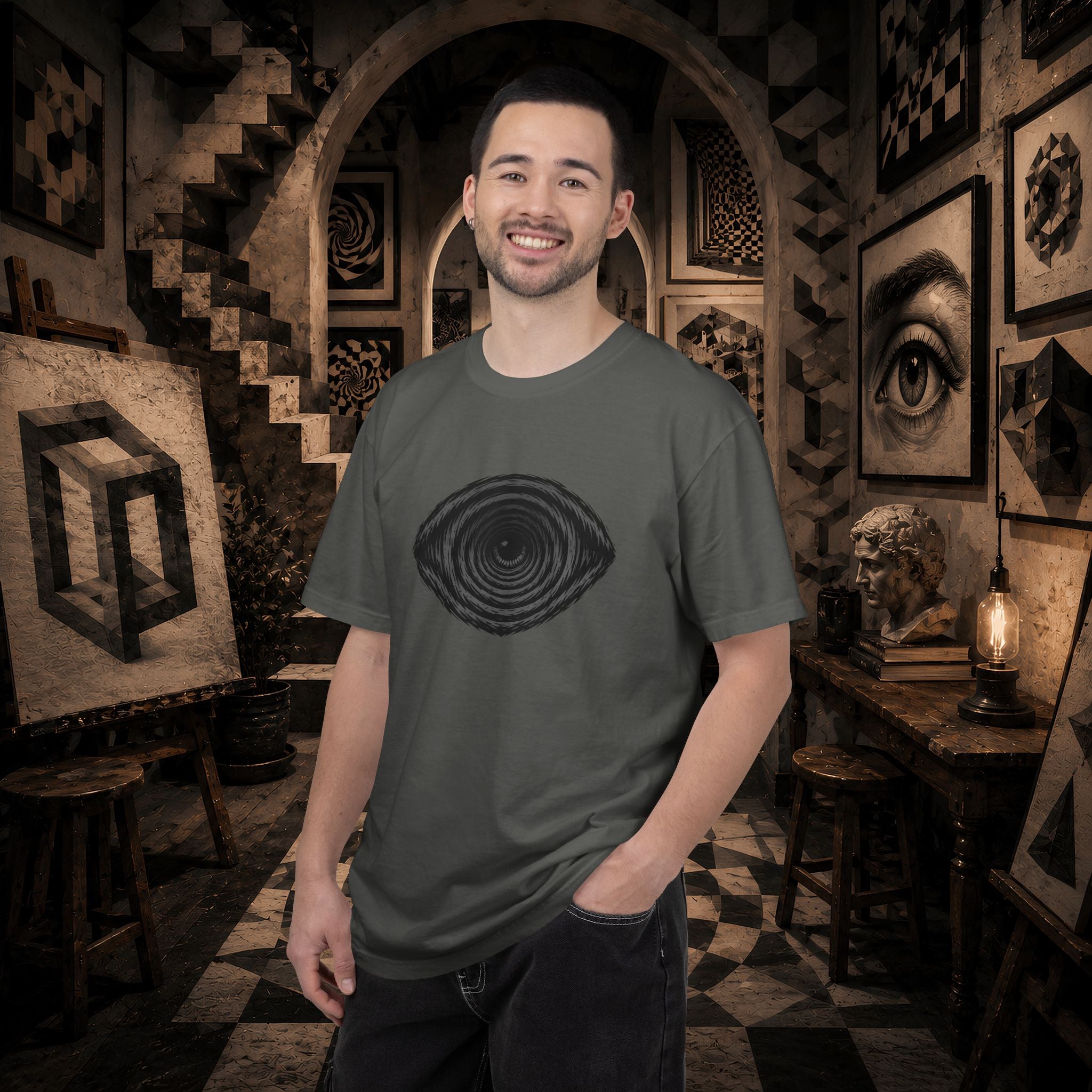 Tree Ring Eye Graphic T-Shirt — Nature-Inspired Minimalist Tee