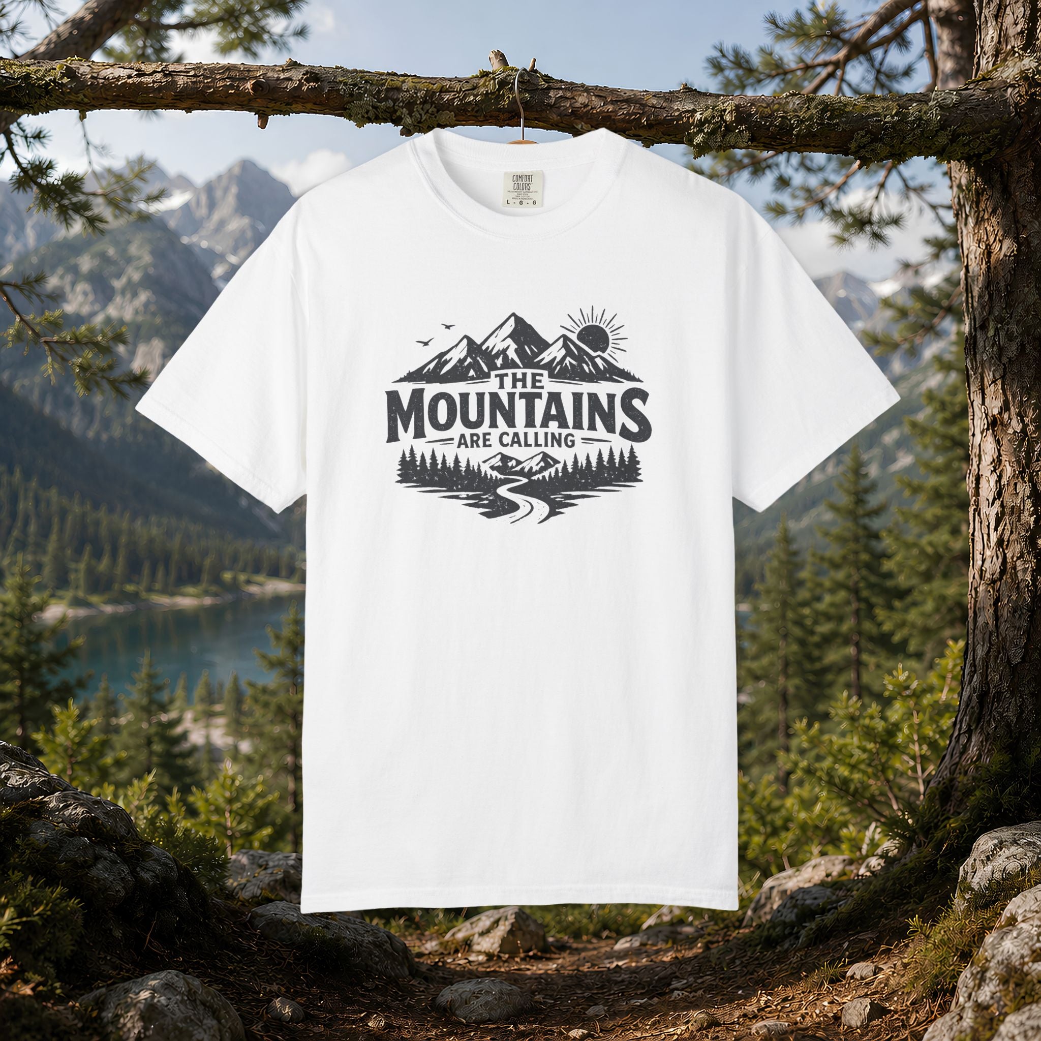 Mountains Are Calling T-Shirt — Outdoor Adventure Graphic Tee