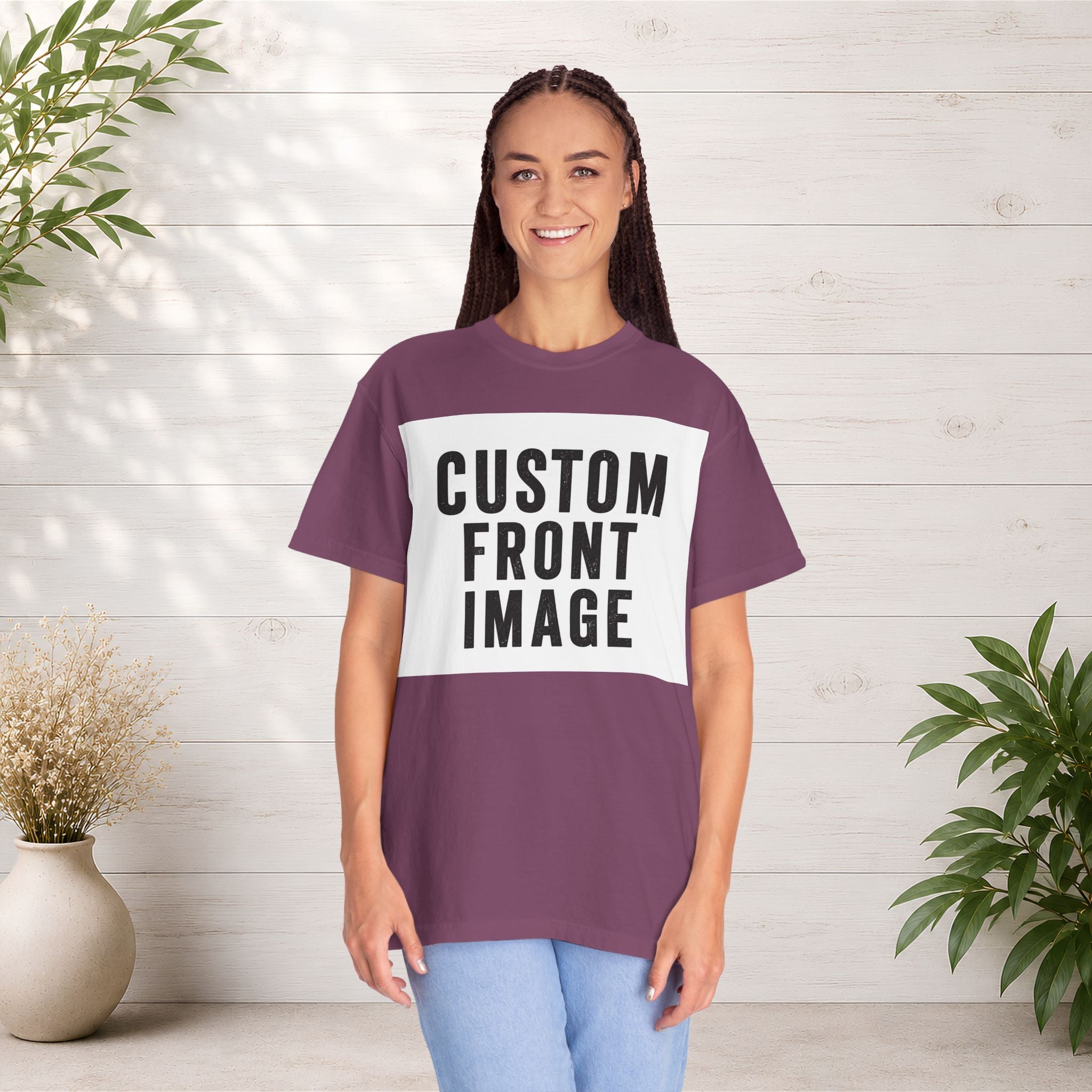 Custom Landscape Image Front T-Shirt - Add Your Own Image