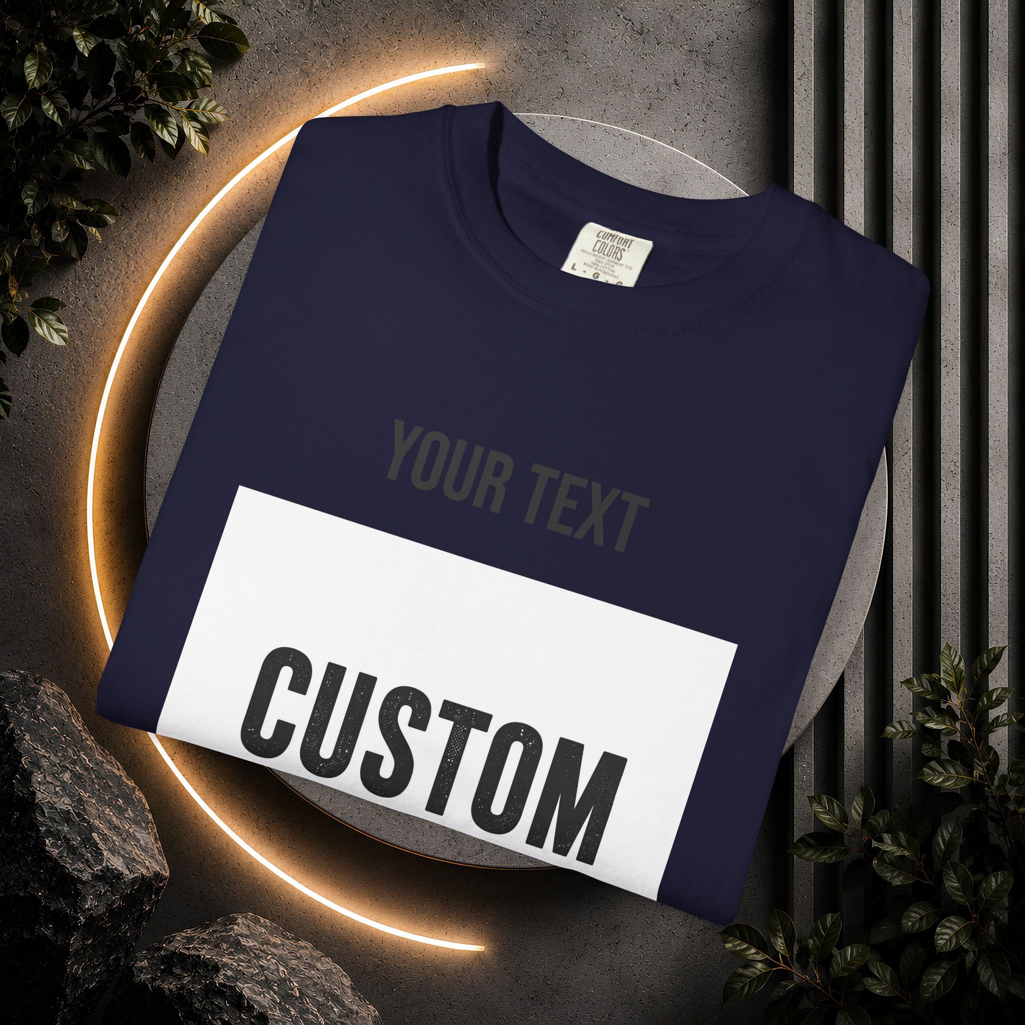 Custom Front Portrait Print T-Shirt — Personalized Text & Image Tee