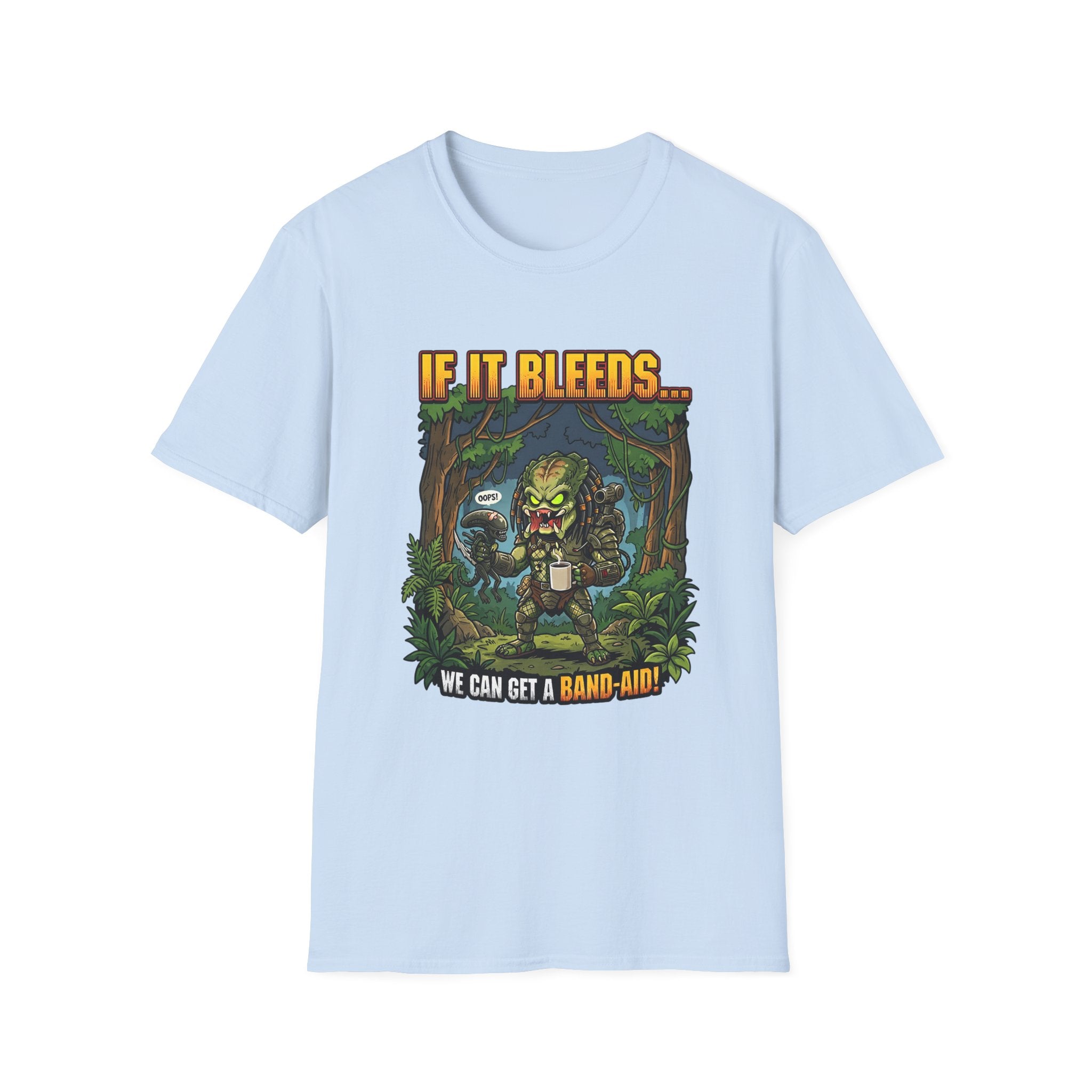 Predator "If It Bleeds" Forest Design T-Shirt | Horror Movie Character