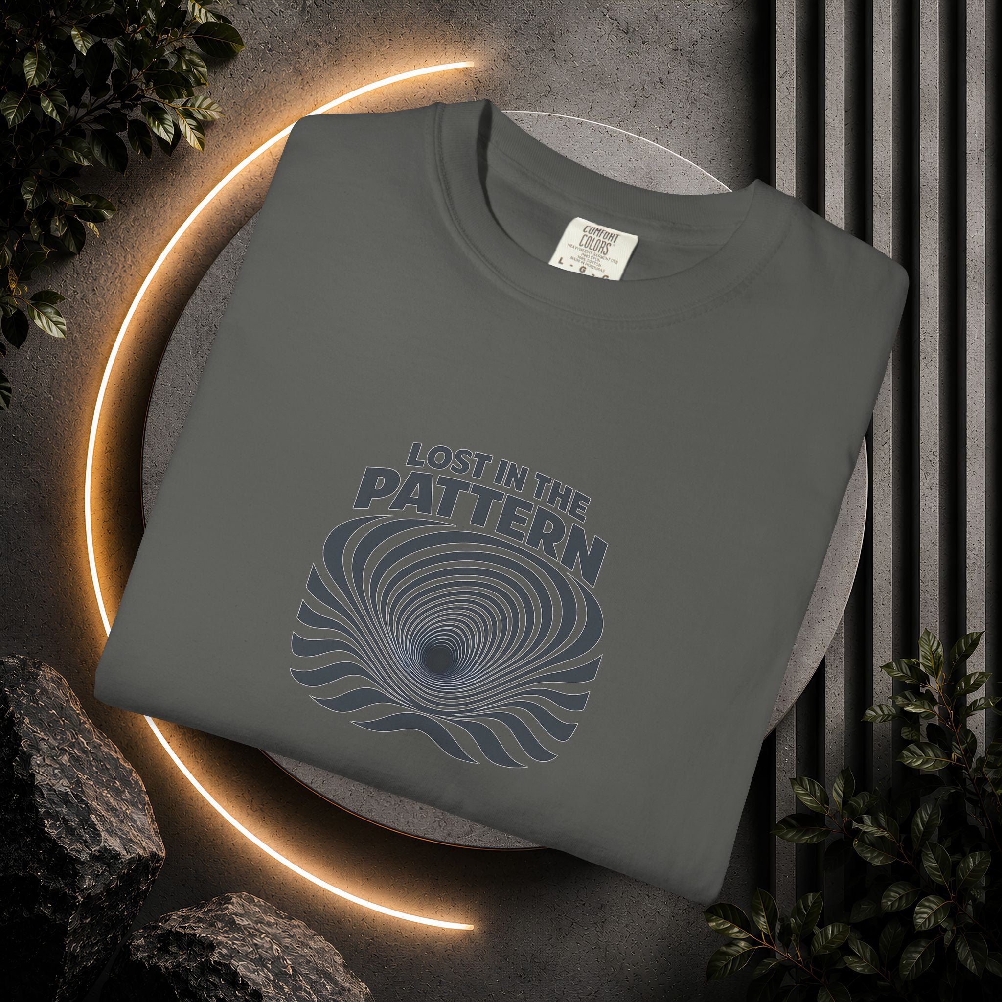 Lost in the Pattern T‑Shirt — Optical Illusion Graphic Tee