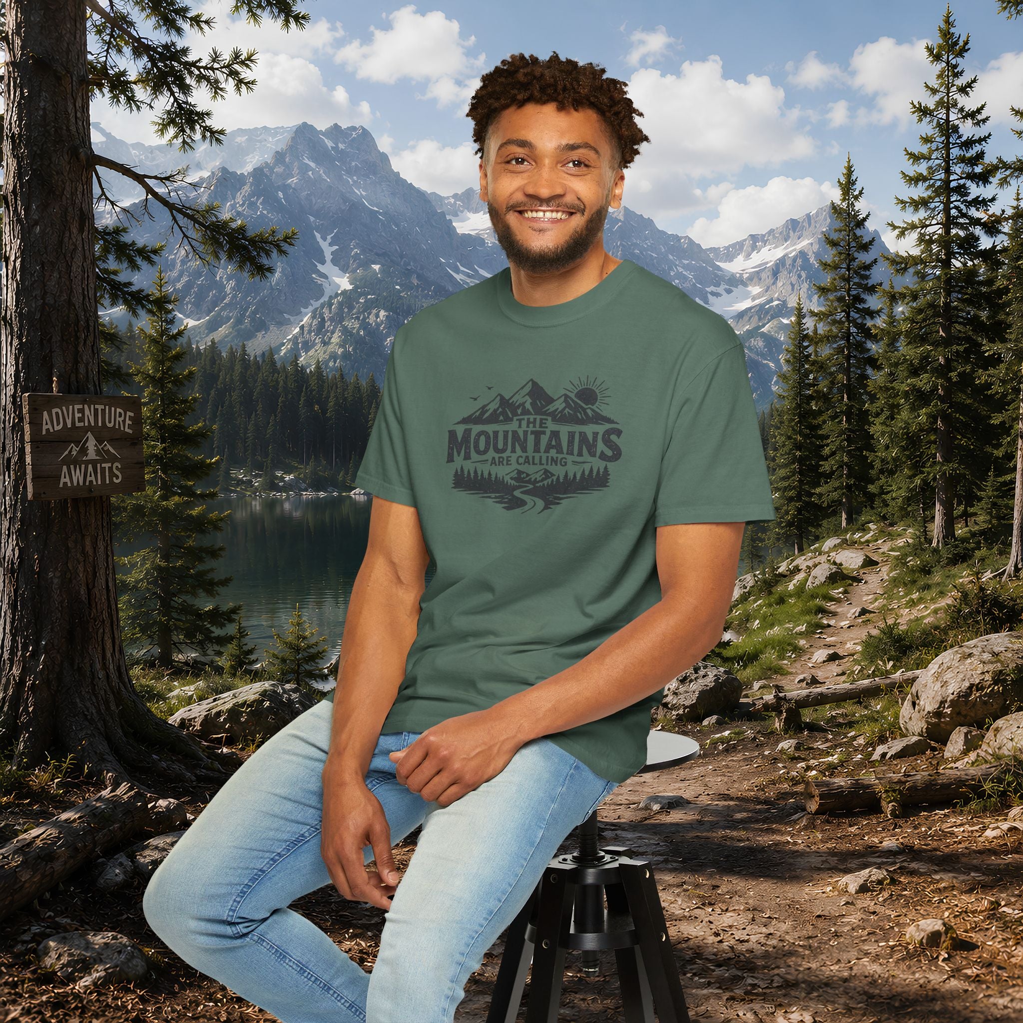 Mountains Are Calling T-Shirt — Outdoor Adventure Graphic Tee