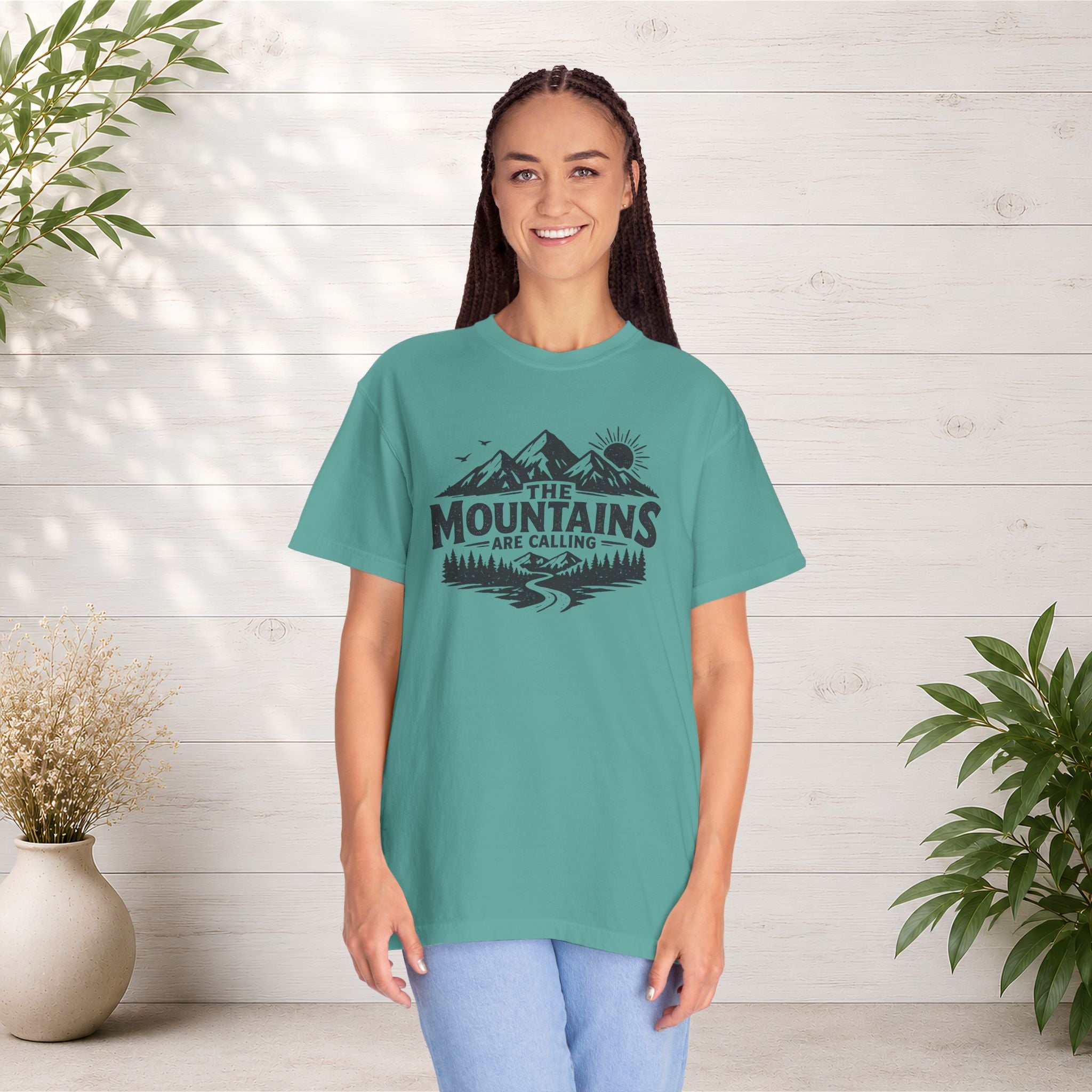 Mountains Are Calling T-Shirt — Outdoor Adventure Graphic Tee
