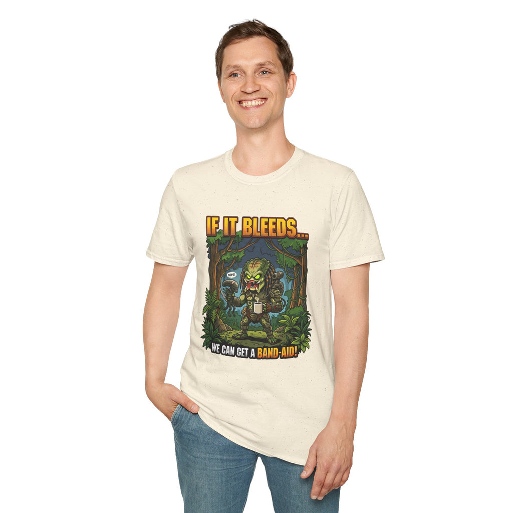 Predator "If It Bleeds" Forest Design T-Shirt | Horror Movie Character
