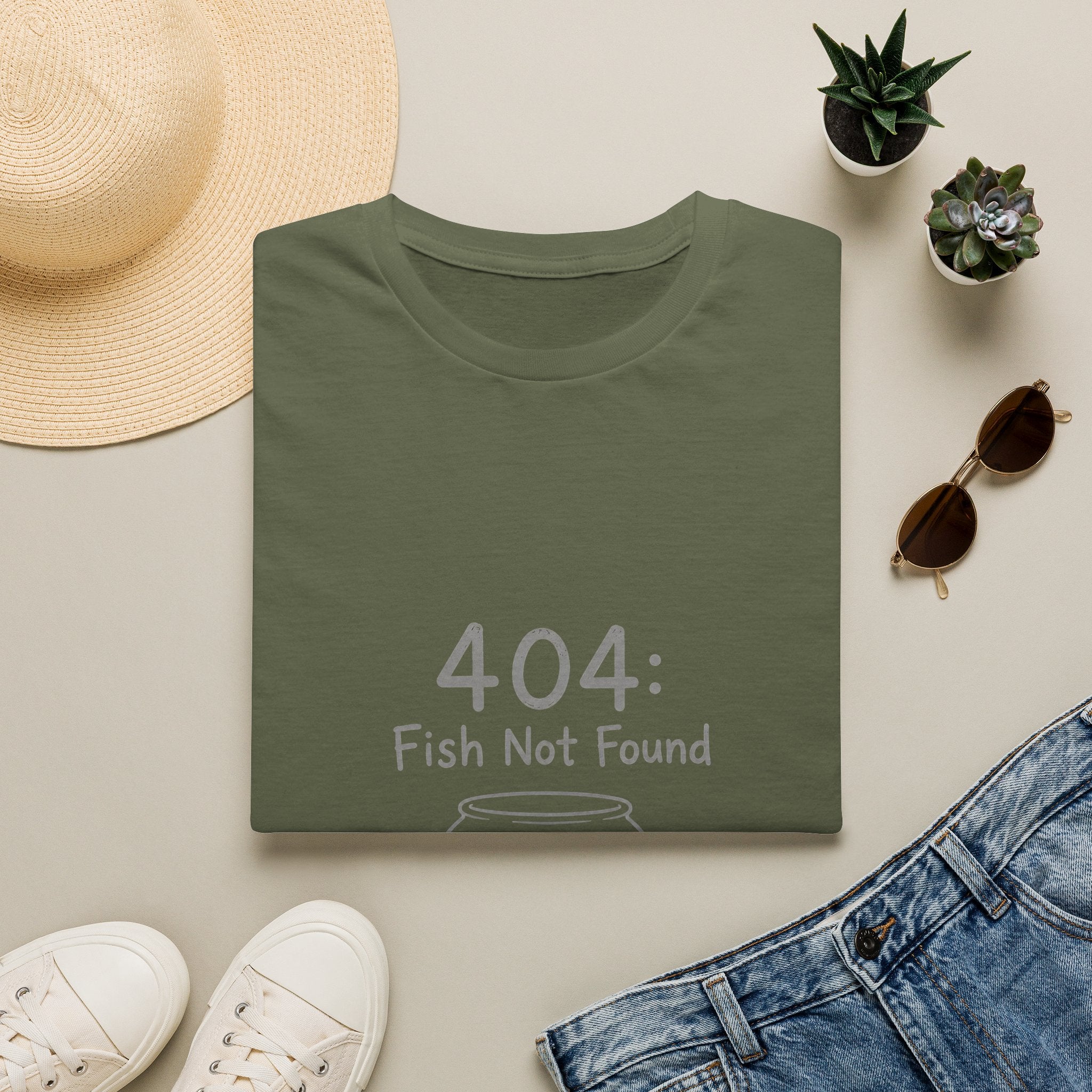 404 Fish Not Found T-Shirt | Funny Fish Bowl Graphic Tee