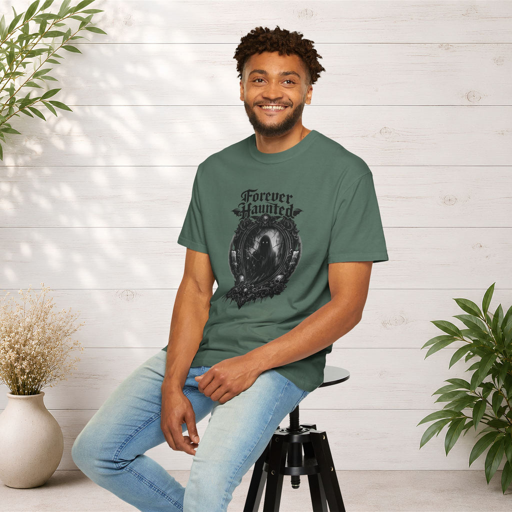 Forever Haunted T-Shirt — Gothic Ghost Graphic Tee
