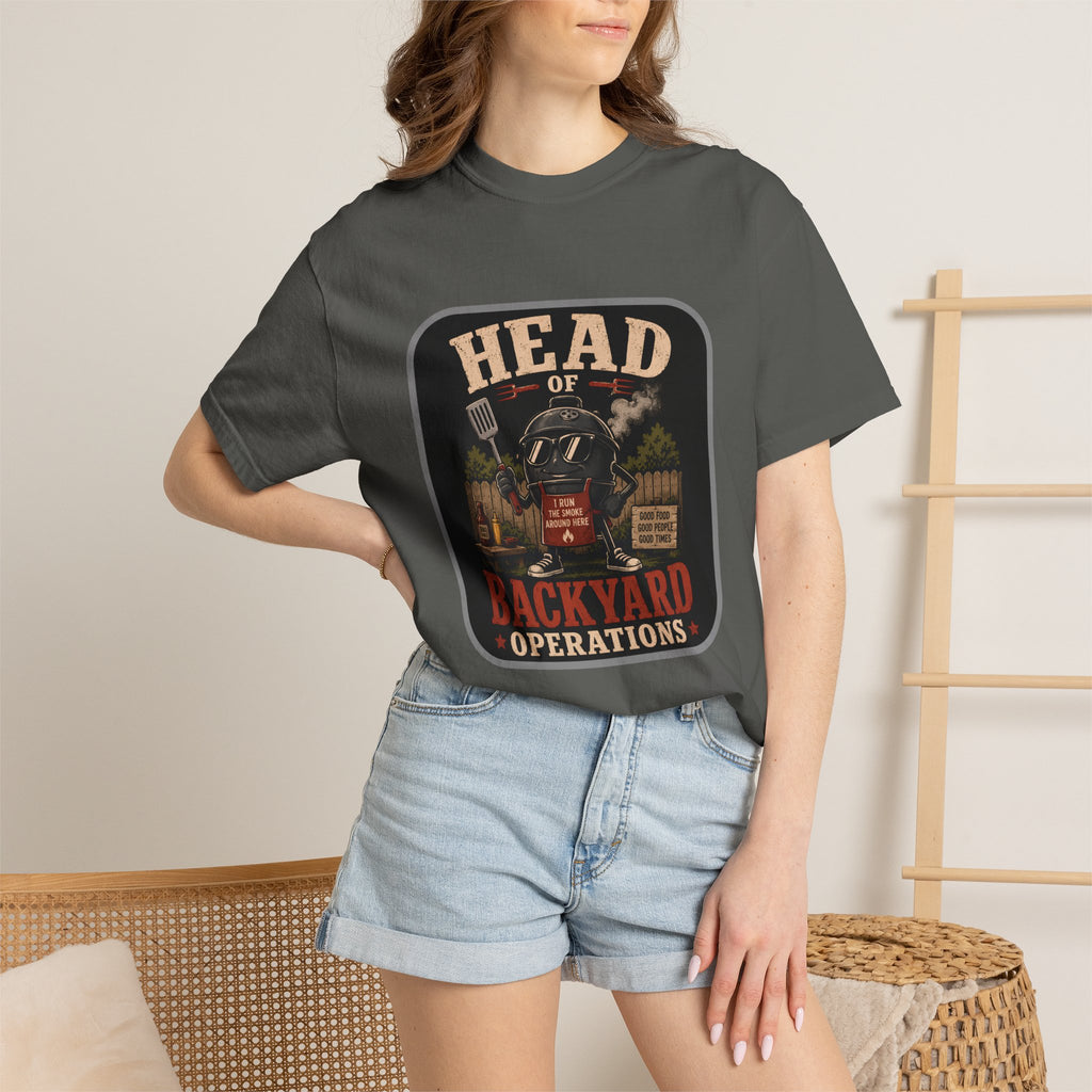 Head of Backyard Operations T-Shirt | BBQ Grill Vintage Graphic