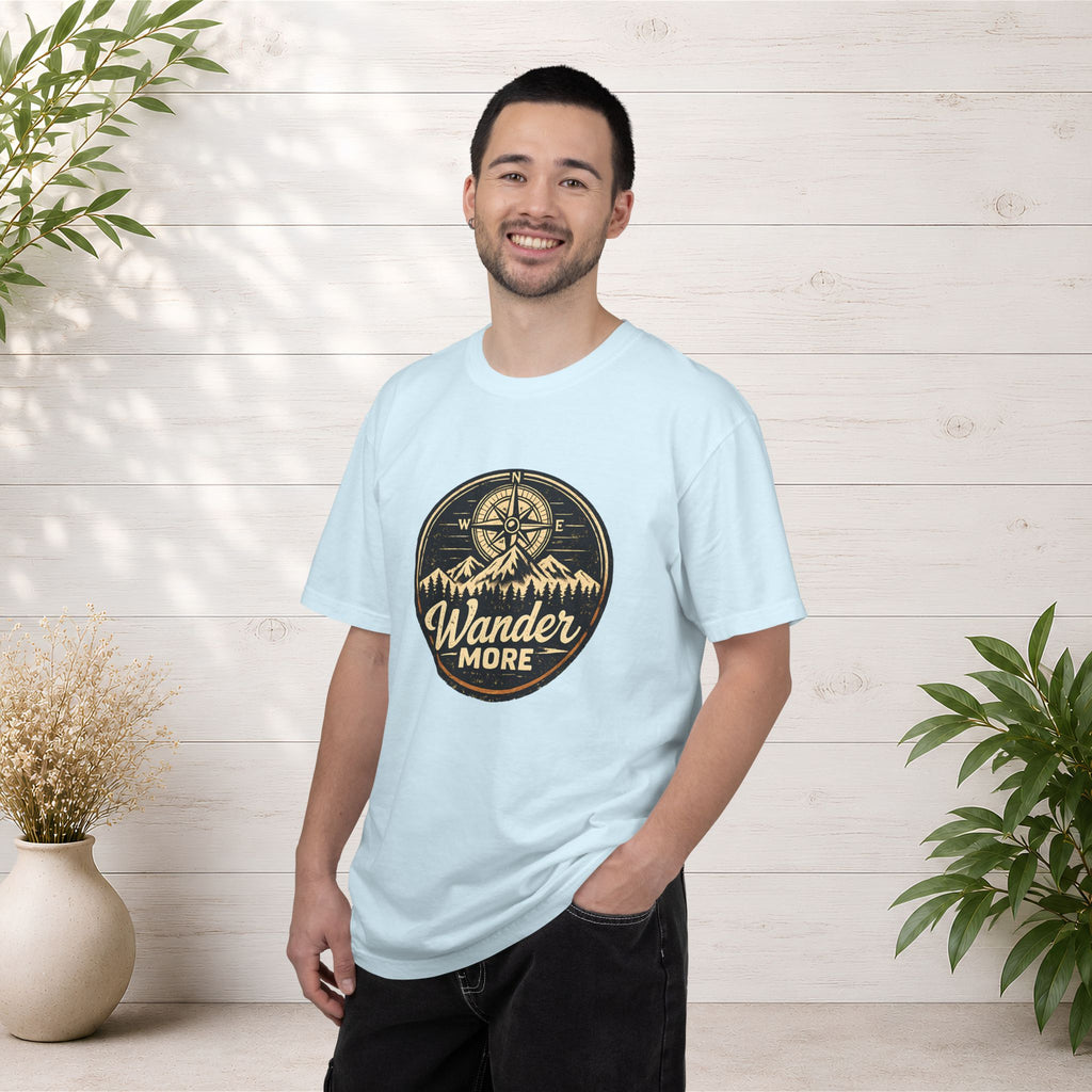 Wander More T-Shirt — Adventure Compass Graphic Tee