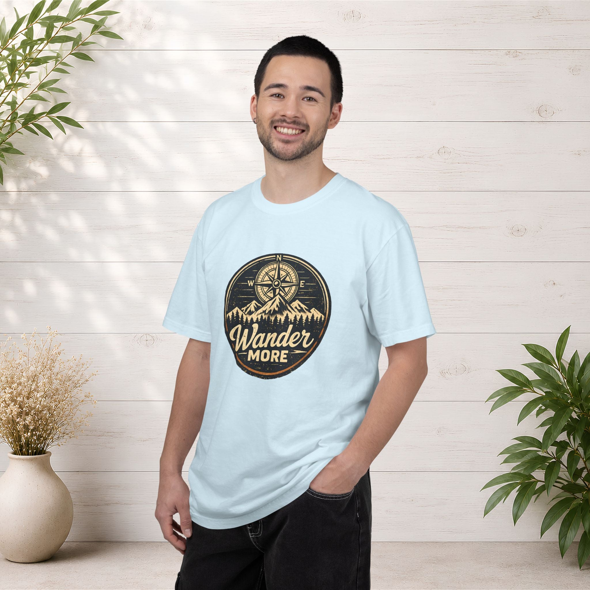 Wander More T-Shirt — Adventure Compass Graphic Tee