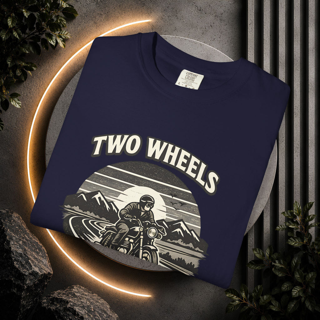 Motorcycle T-Shirt – "Two Wheels One Therapy" Rider Tee