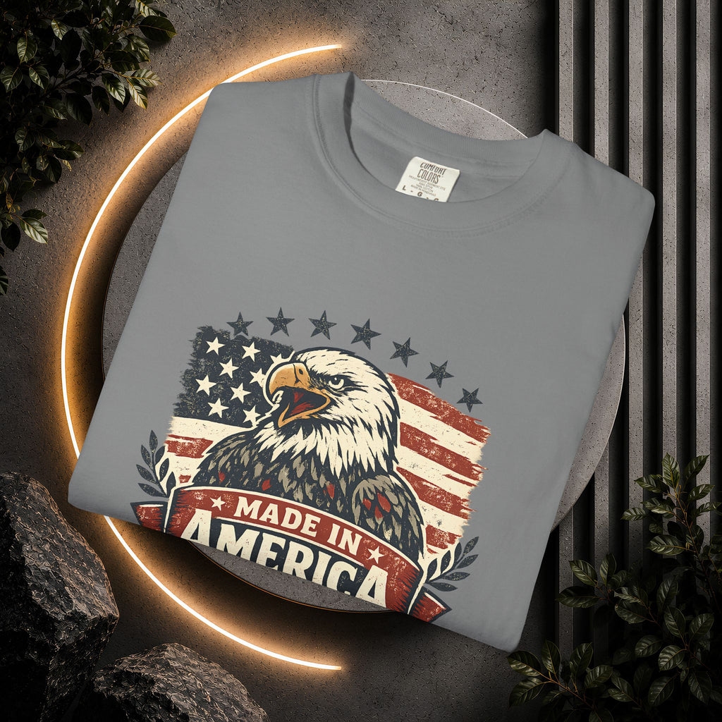 Made in America Eagle T-Shirt — Patriotic USA Flag Graphic Tee