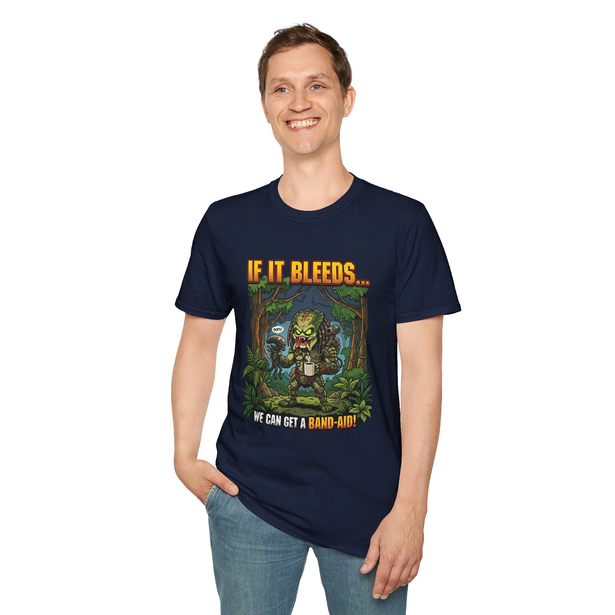 Predator "If It Bleeds" Forest Design T-Shirt | Horror Movie Character