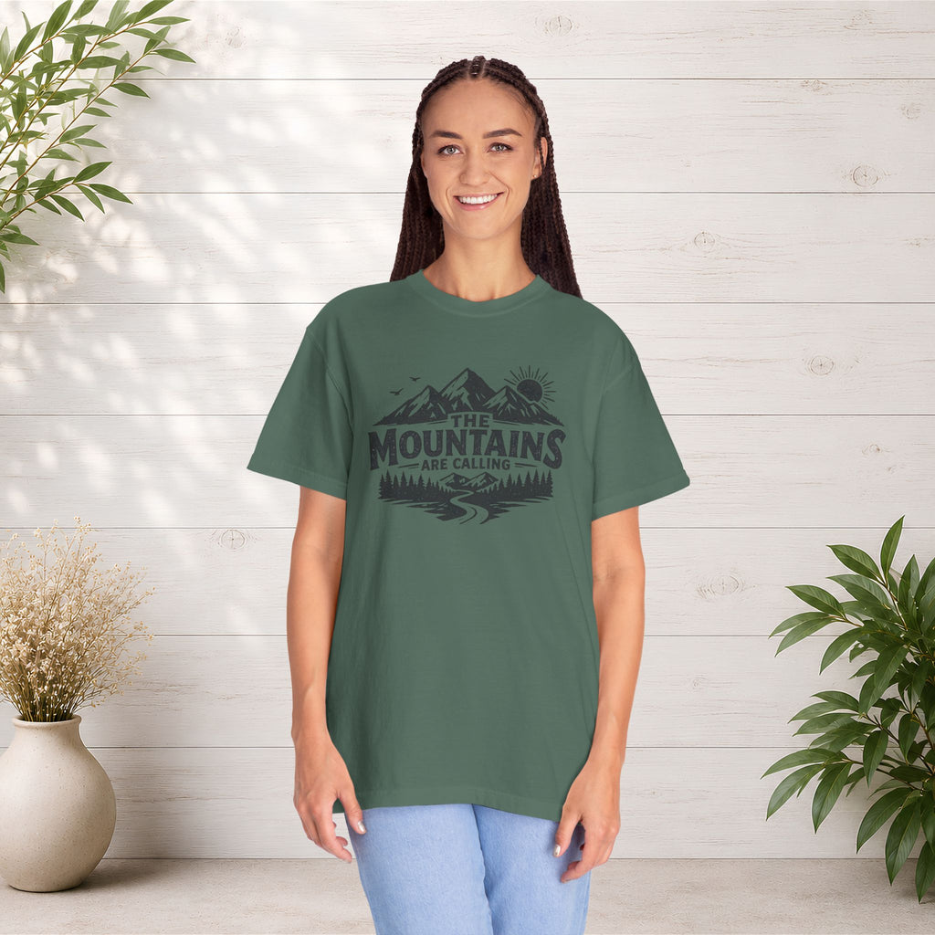 Mountains Are Calling T-Shirt — Outdoor Adventure Graphic Tee
